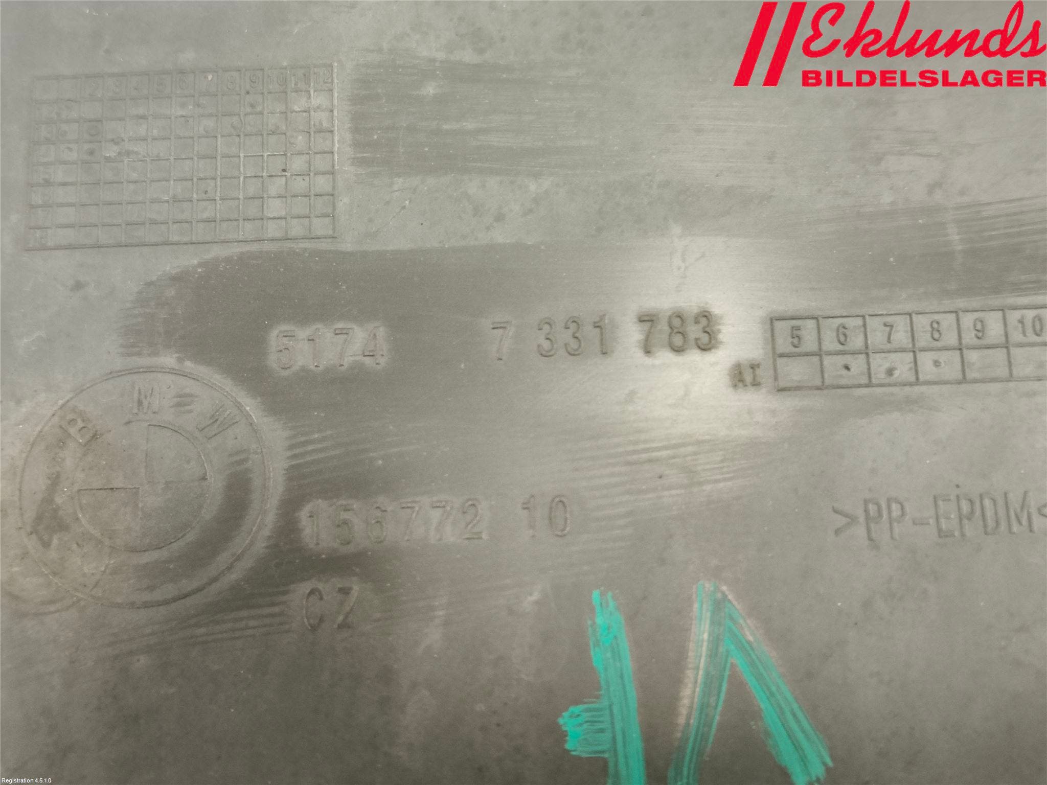 BMW 5 F10/F11/F18 09-17 Deflektor Plåt-Plast Kylning