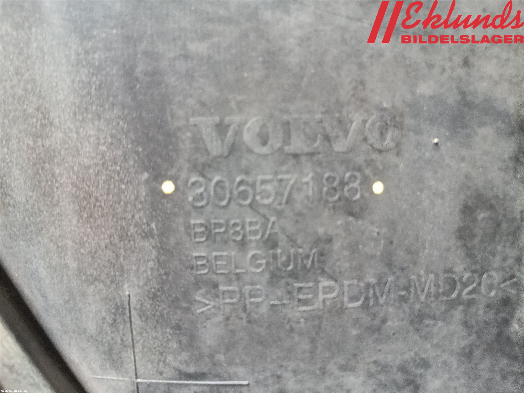 Volvo C30 07-10 Stötfångarbeklädnad Fram