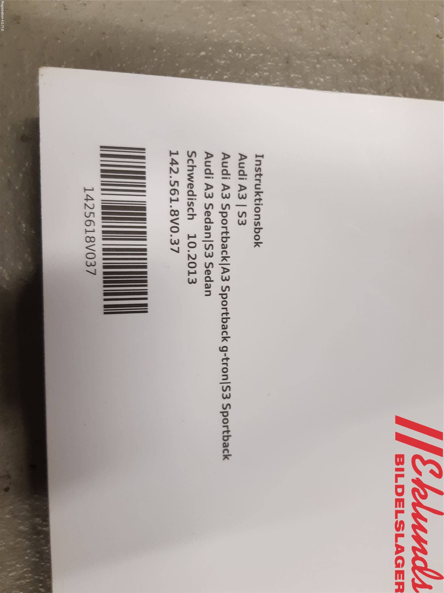 Audi A3/S3 8V 13-20 Instruktionsbok