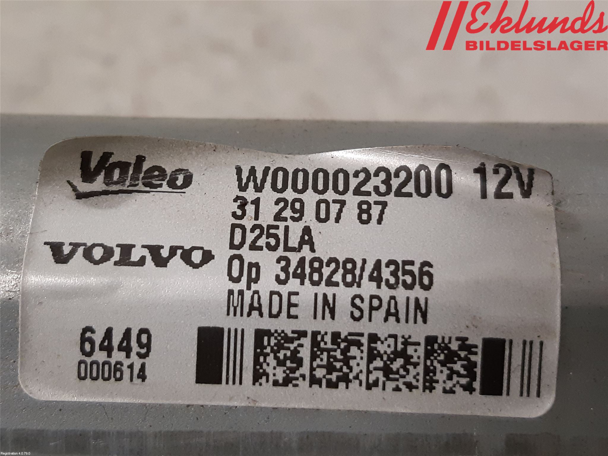 Volvo V70 08-13 Torkarmotor Baklucka