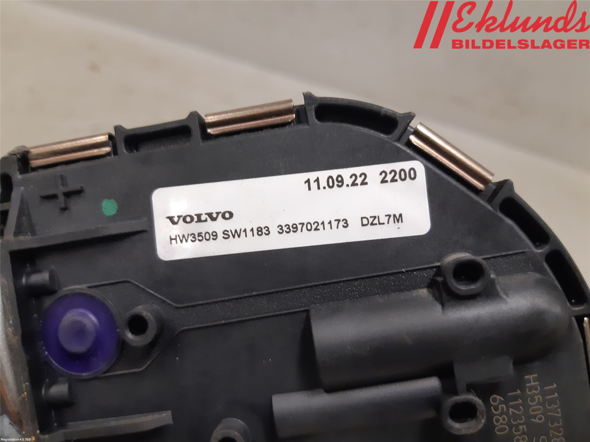 Volvo V60 11-13 Torkarmotor Vindruta
