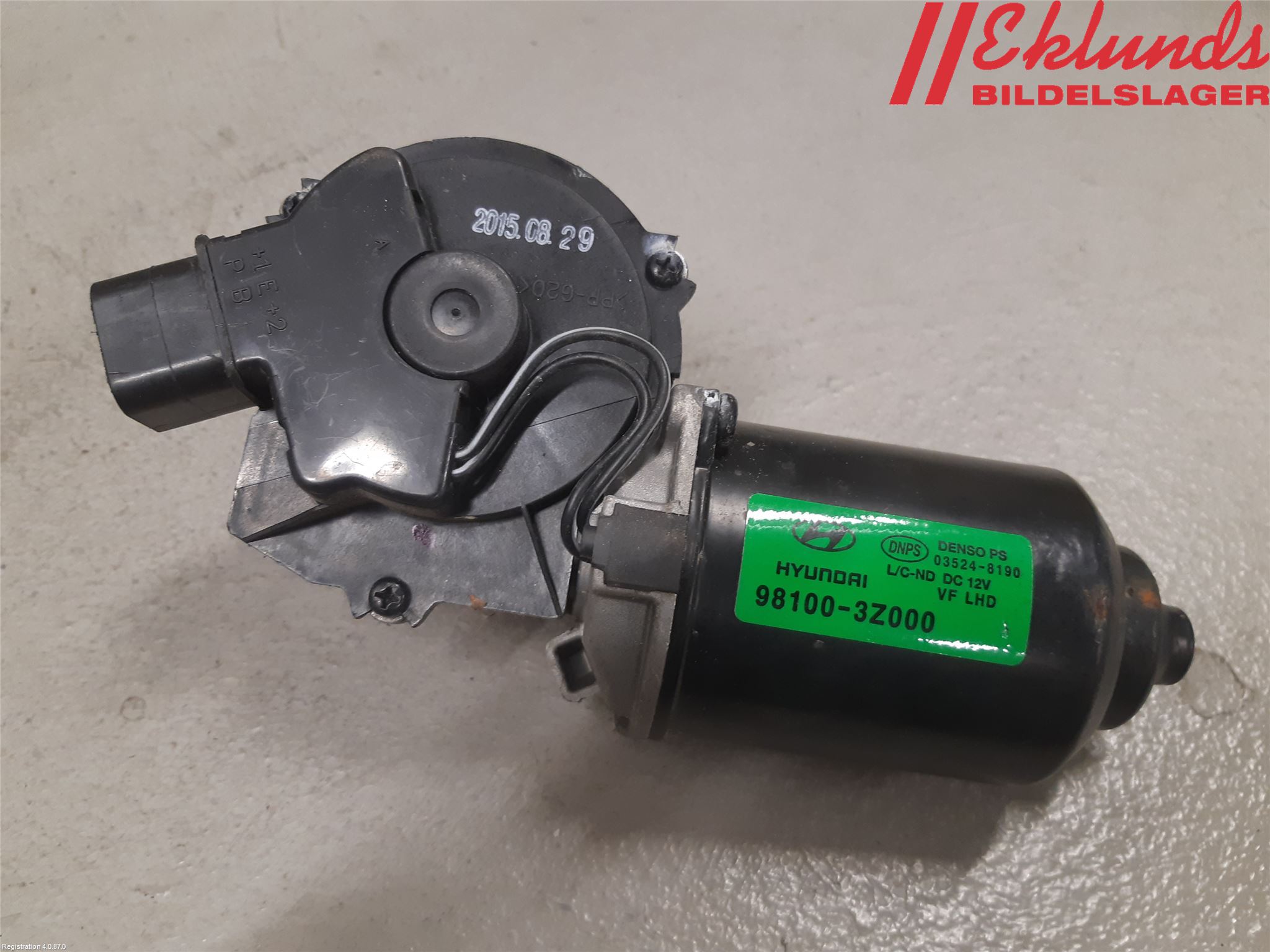 Hyundai i40 16-18 Torkarmotor Vindruta