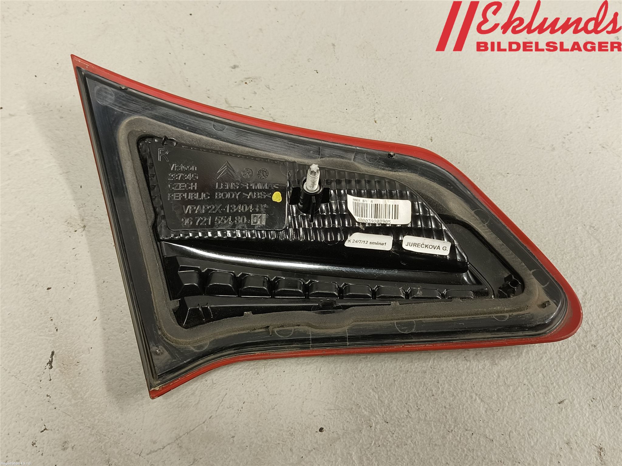 Citroen C4 II 11-18 Bakljus Lucka Hö