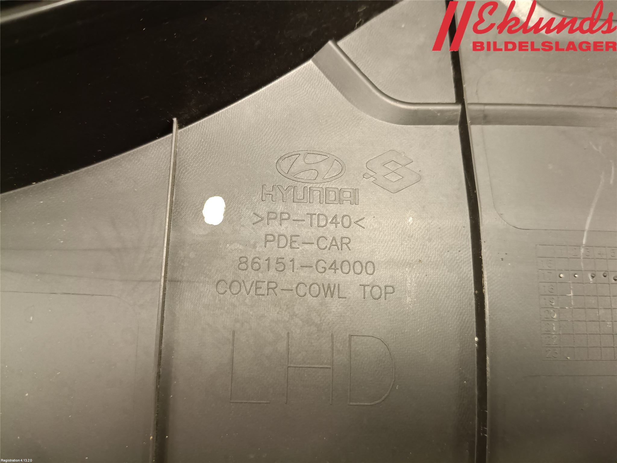 Hyundai i30 PD 17- Torpedplåt-Torpedplast