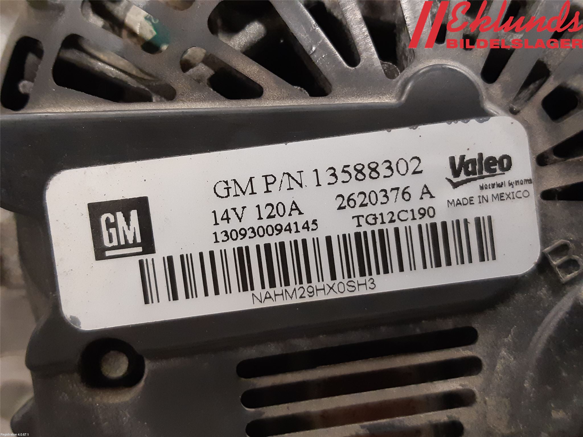 Opel ASTRA J 10-15 Generator