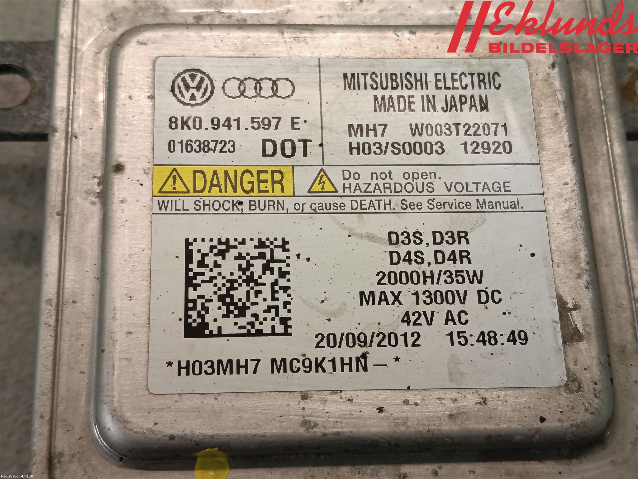 Audi A4 12-15 Styrenhet Strålkastare