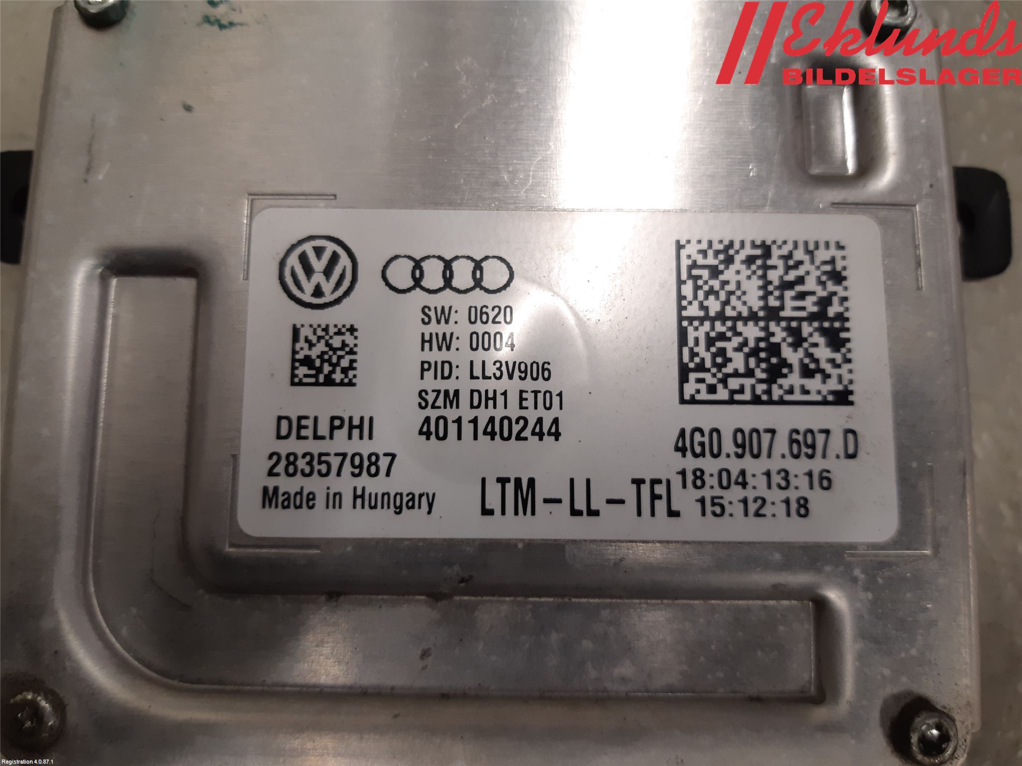 Audi A4 12-15 Styrenhet Strålkastare