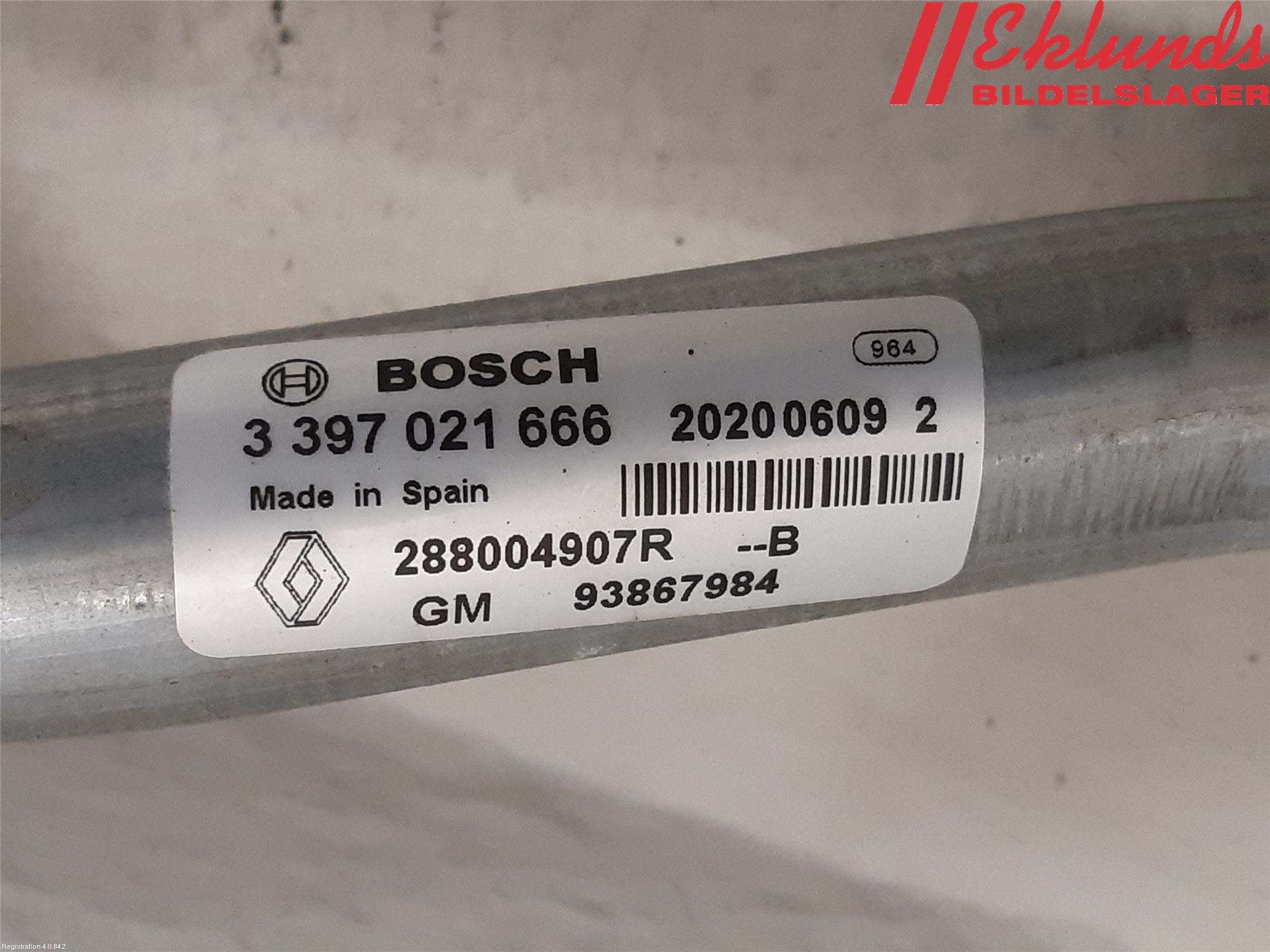 Fiat TALENTO 16- Torkarmekanism Vindruta