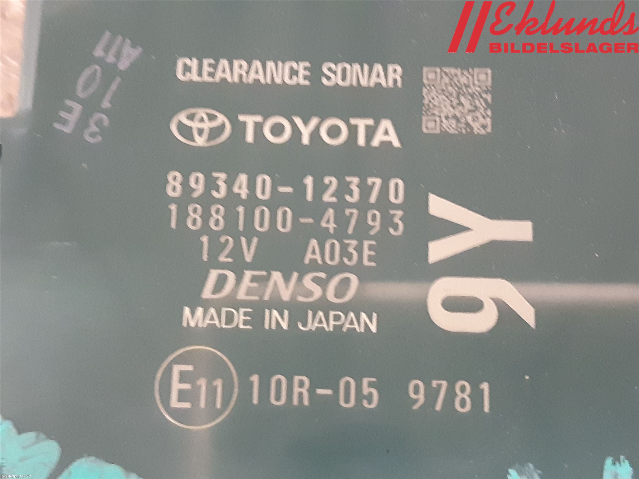 Toyota COROLLA 19- Styrenhet Parkeringshjälp
