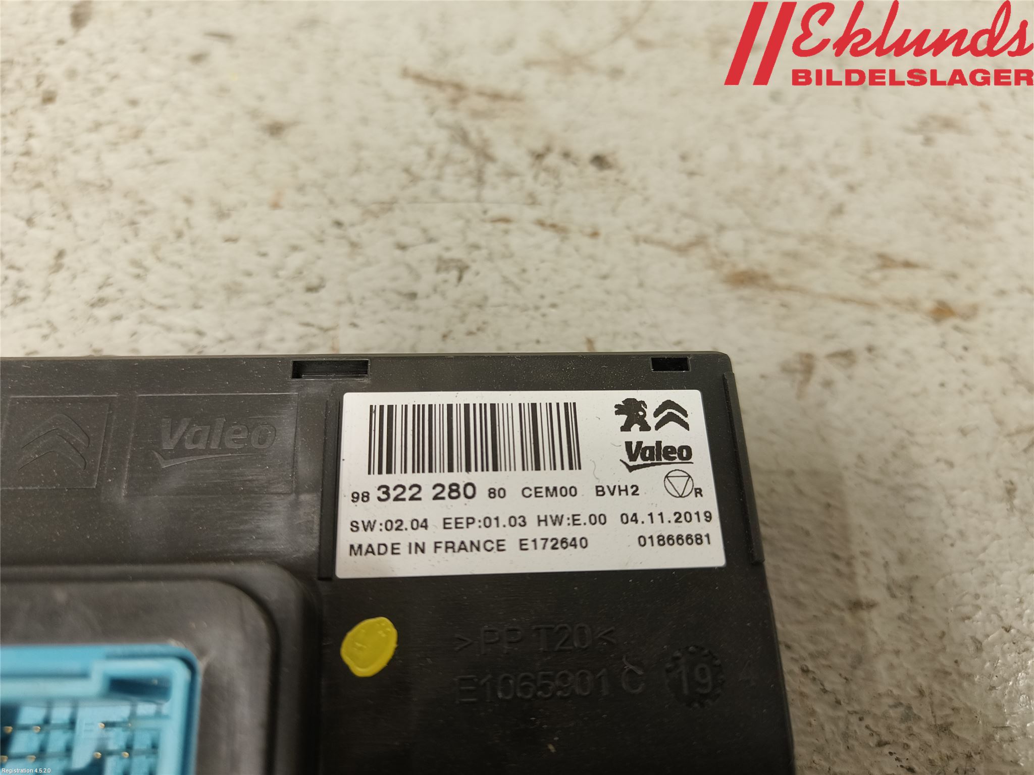 Opel VIVARO 20- Styrenhet Övrigt