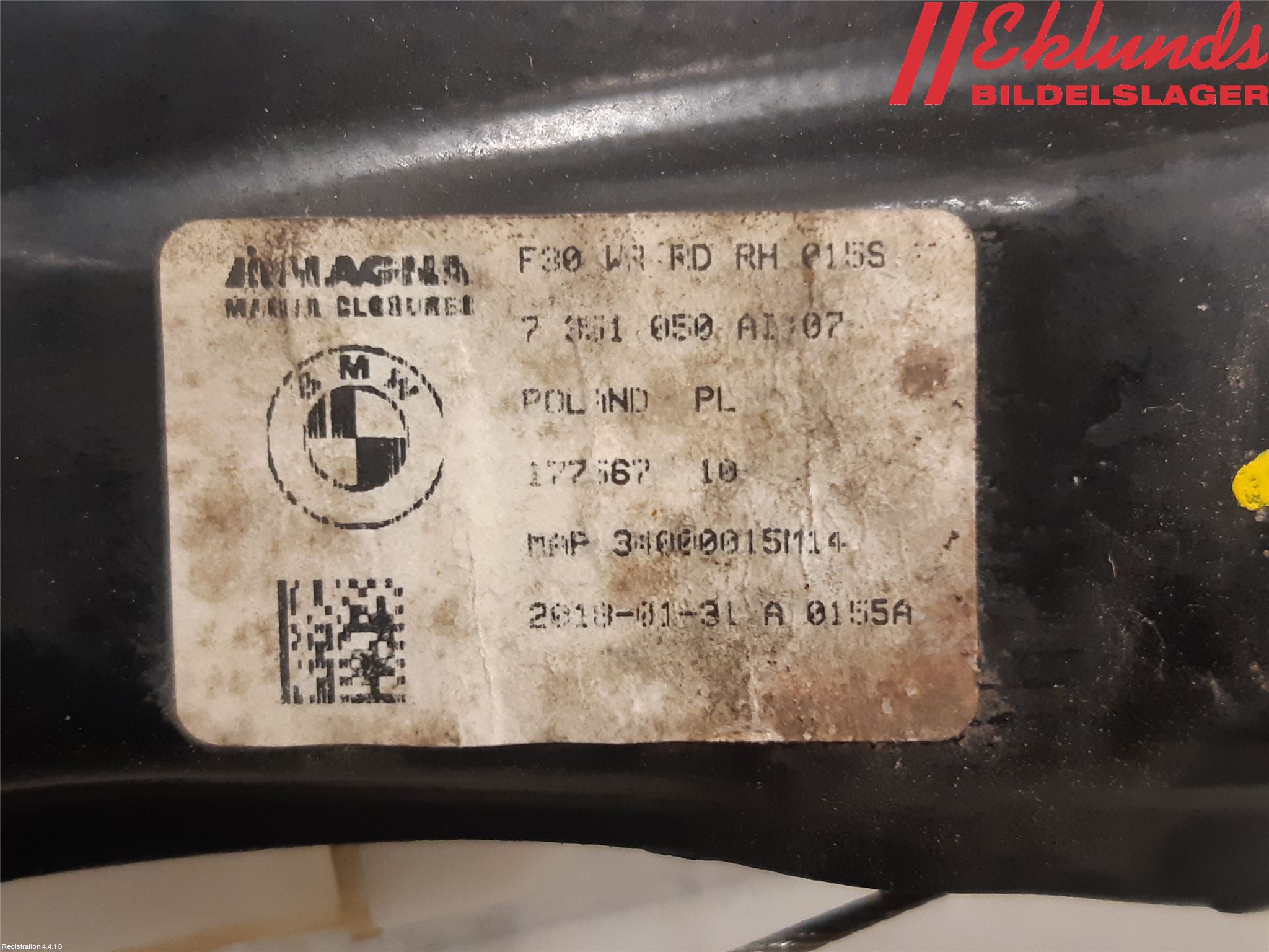 BMW 3 F30/F31/F80 12-19 Fönsterhiss El Kompl
