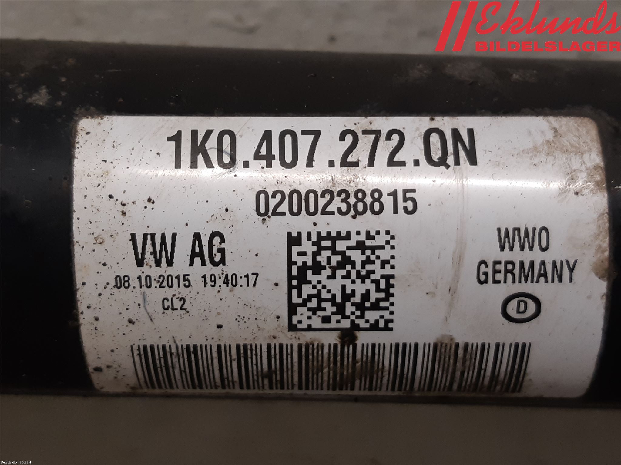 Volkswagen VW CADDY 16-20 Drivaxel Fram Höger