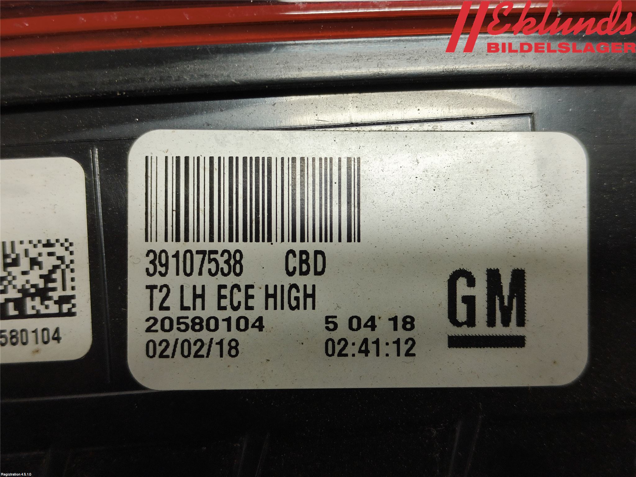 Opel INSIGNIA 17- Bakljus Lucka Vä