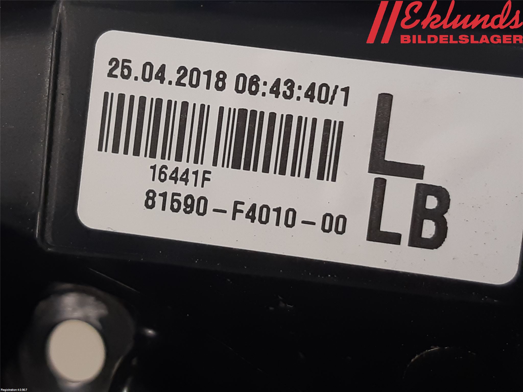 Toyota C-HR 16-23 Bakljus Lucka Vä