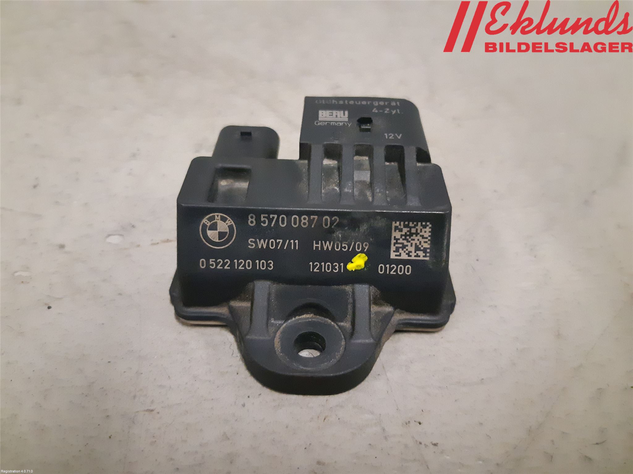 BMW 5 F10/F11/F18 09-17 Relä Glödning Diesel