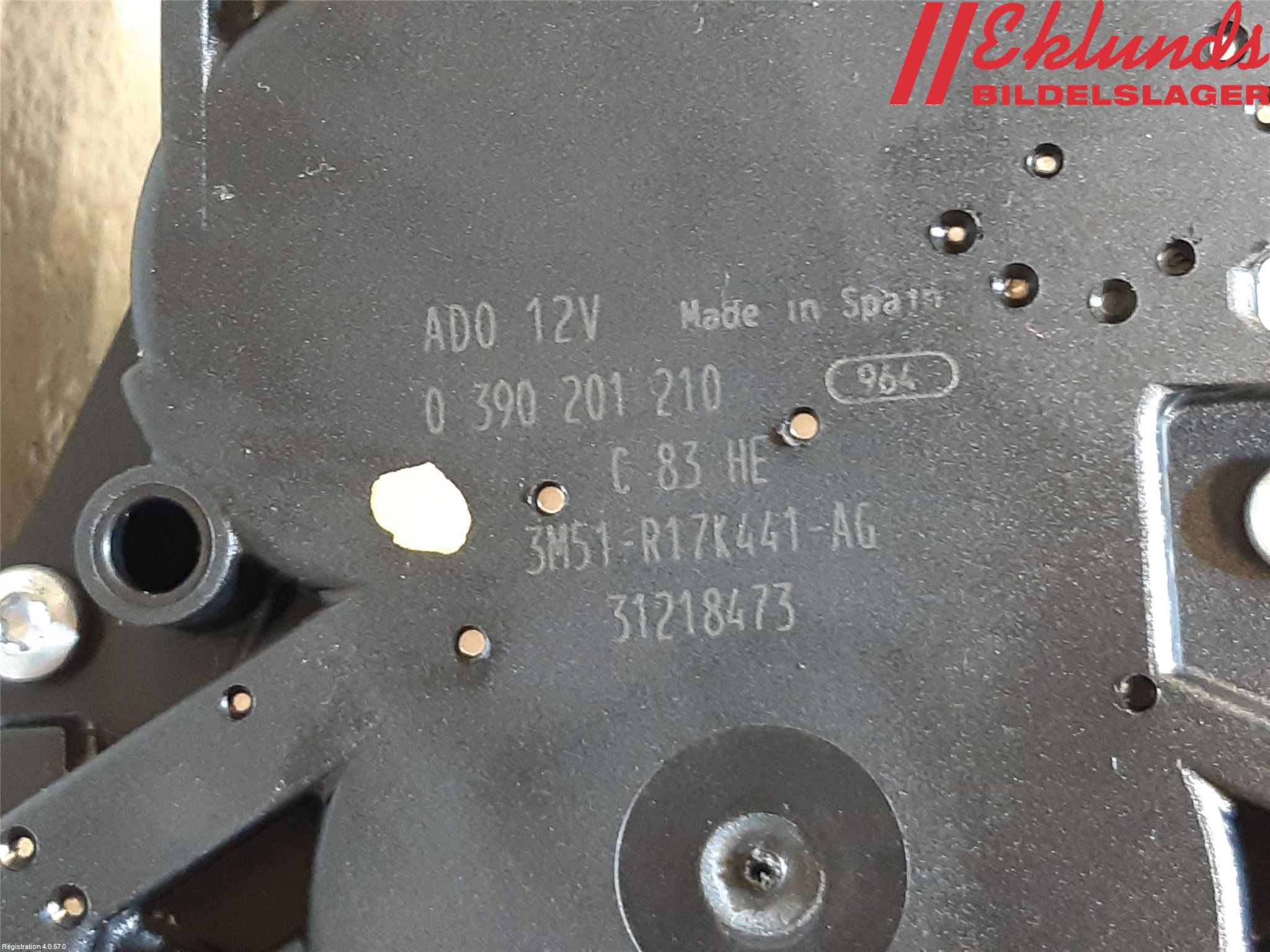 Ford MONDEO 07-15 Torkarmotor Baklucka