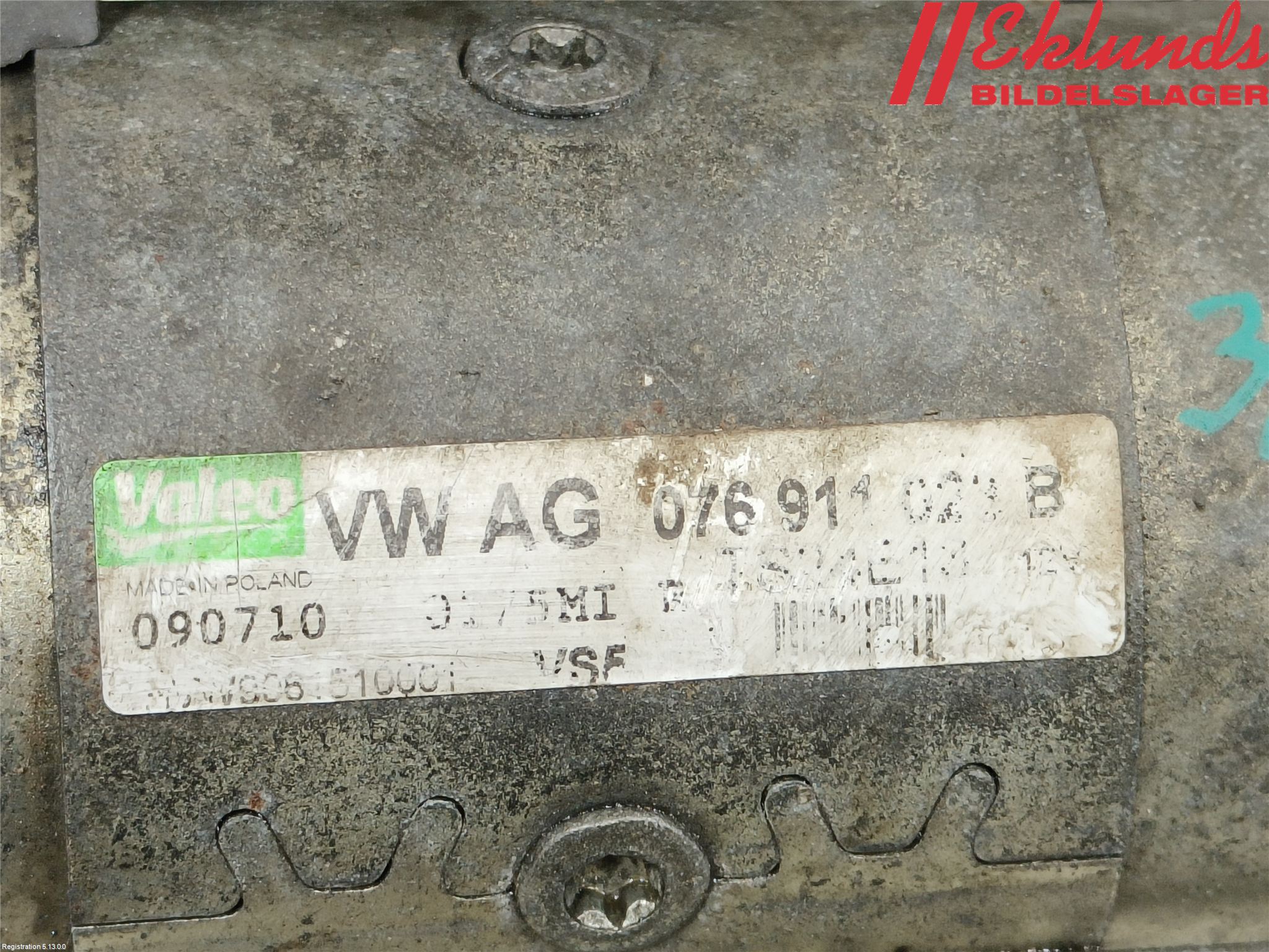 Volkswagen VW CRAFTER 06-16 Startmotor Diesel