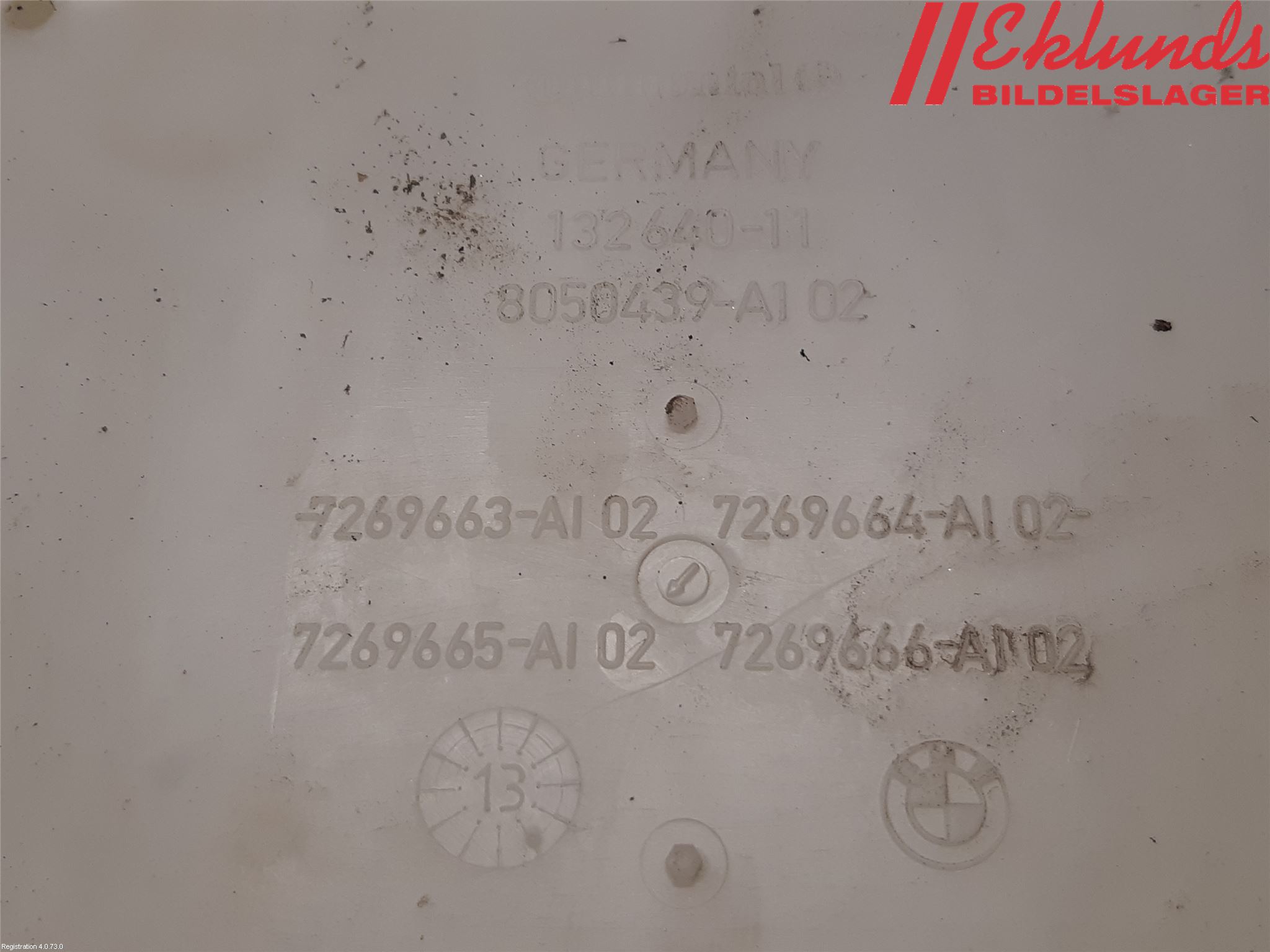 BMW 5 F10/F11/F18 09-17 Spolartank Vindruta-Strål