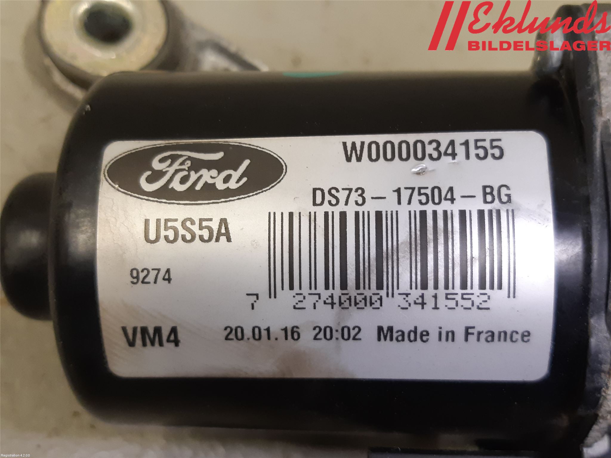Ford MONDEO 15-22 Torkarmotor Vindruta