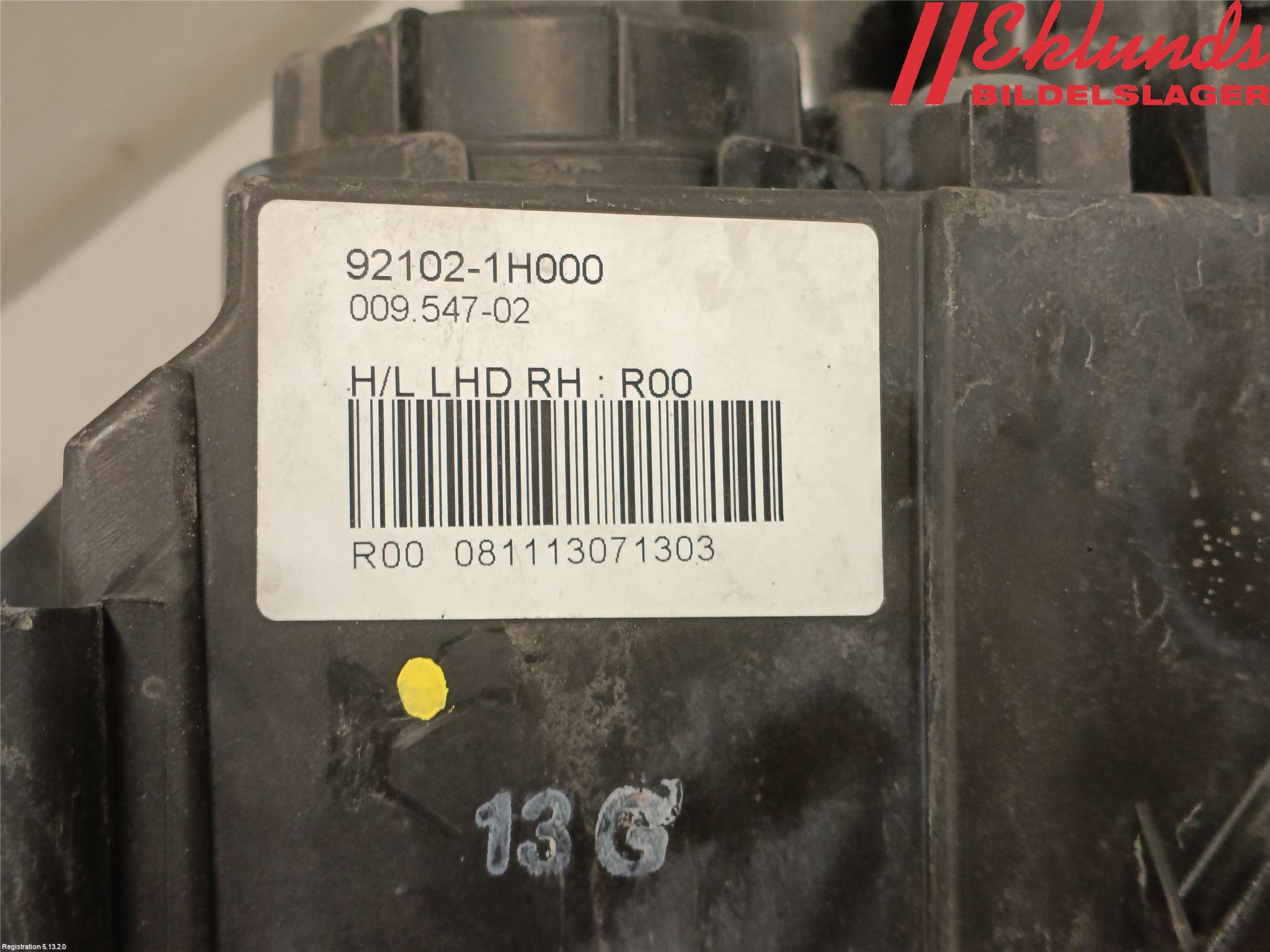 Kia CEED 06-12 Strålkastare Höger