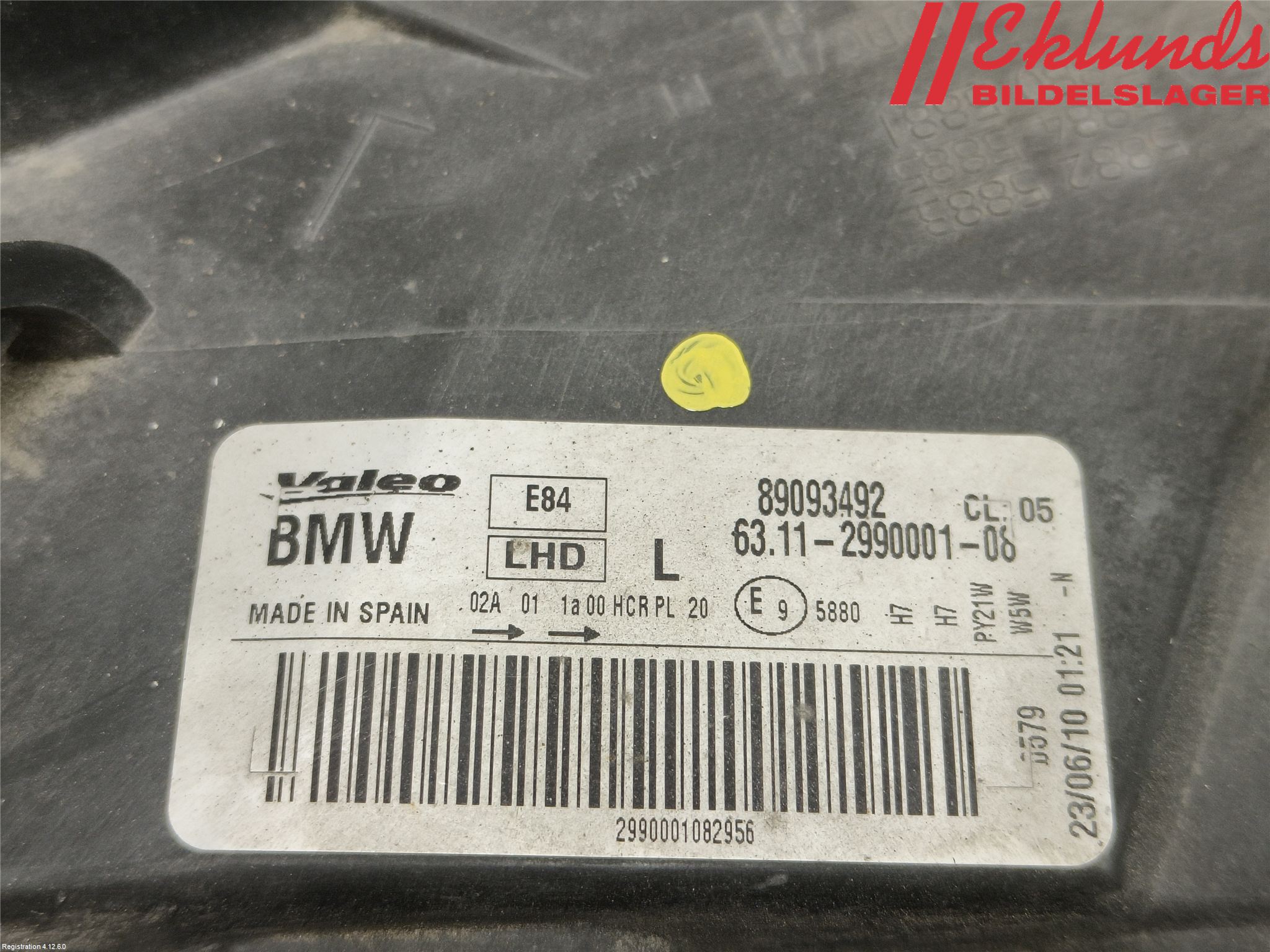 BMW X1 E84 10-15 Strålkastare Vänster