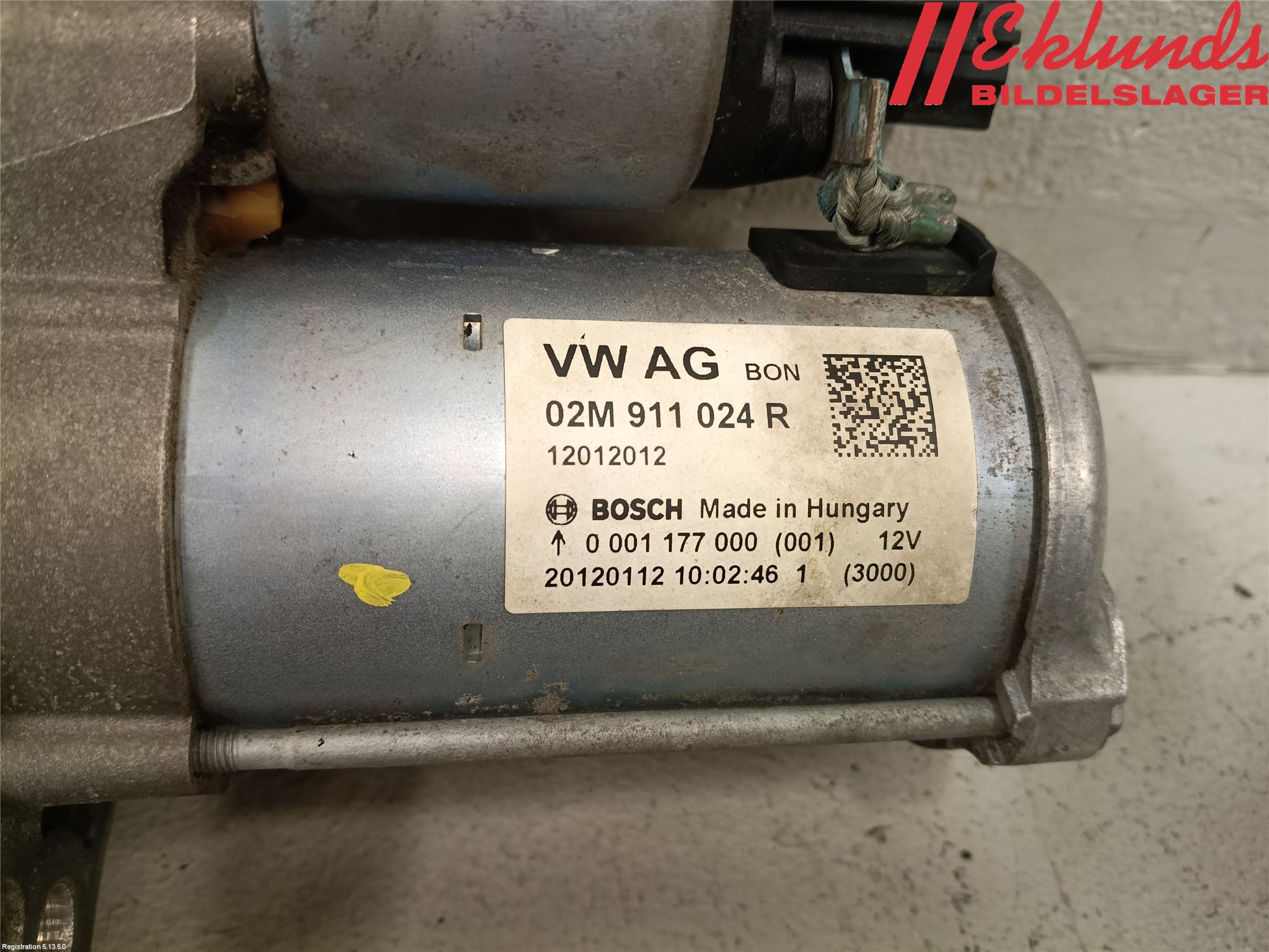 Volkswagen VW UP! / E-UP! Startmotor