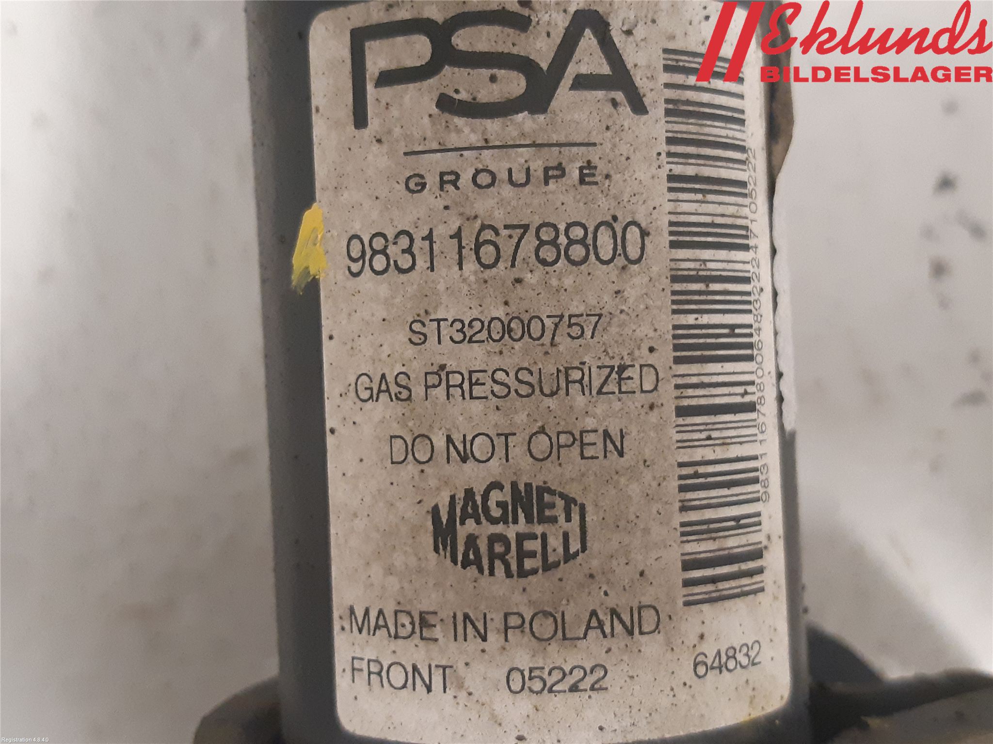 Peugeot 208/E-208 20- Fjäderben Fram Vänster