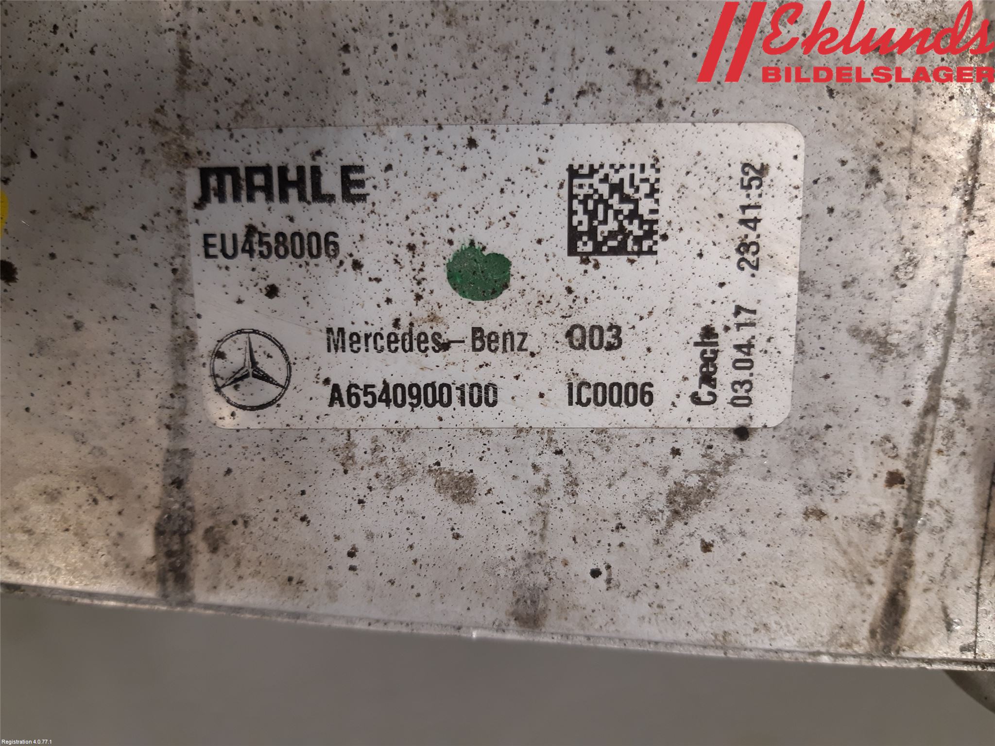 Mercedes-Benz MB E-KLASS (W213) 16-23 Laddluft-Intercooler Kyl