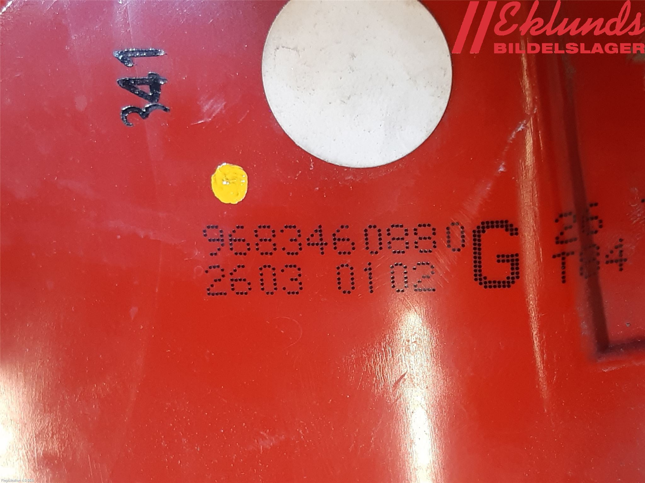 Peugeot 3008 09-16 Bakljus Vänster