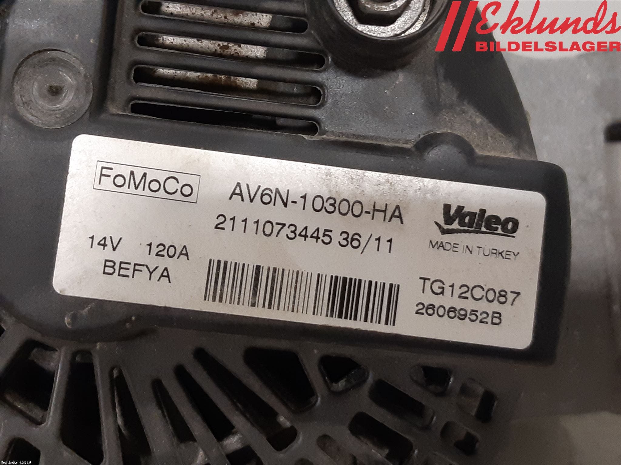 Ford FIESTA 09-12 Generator