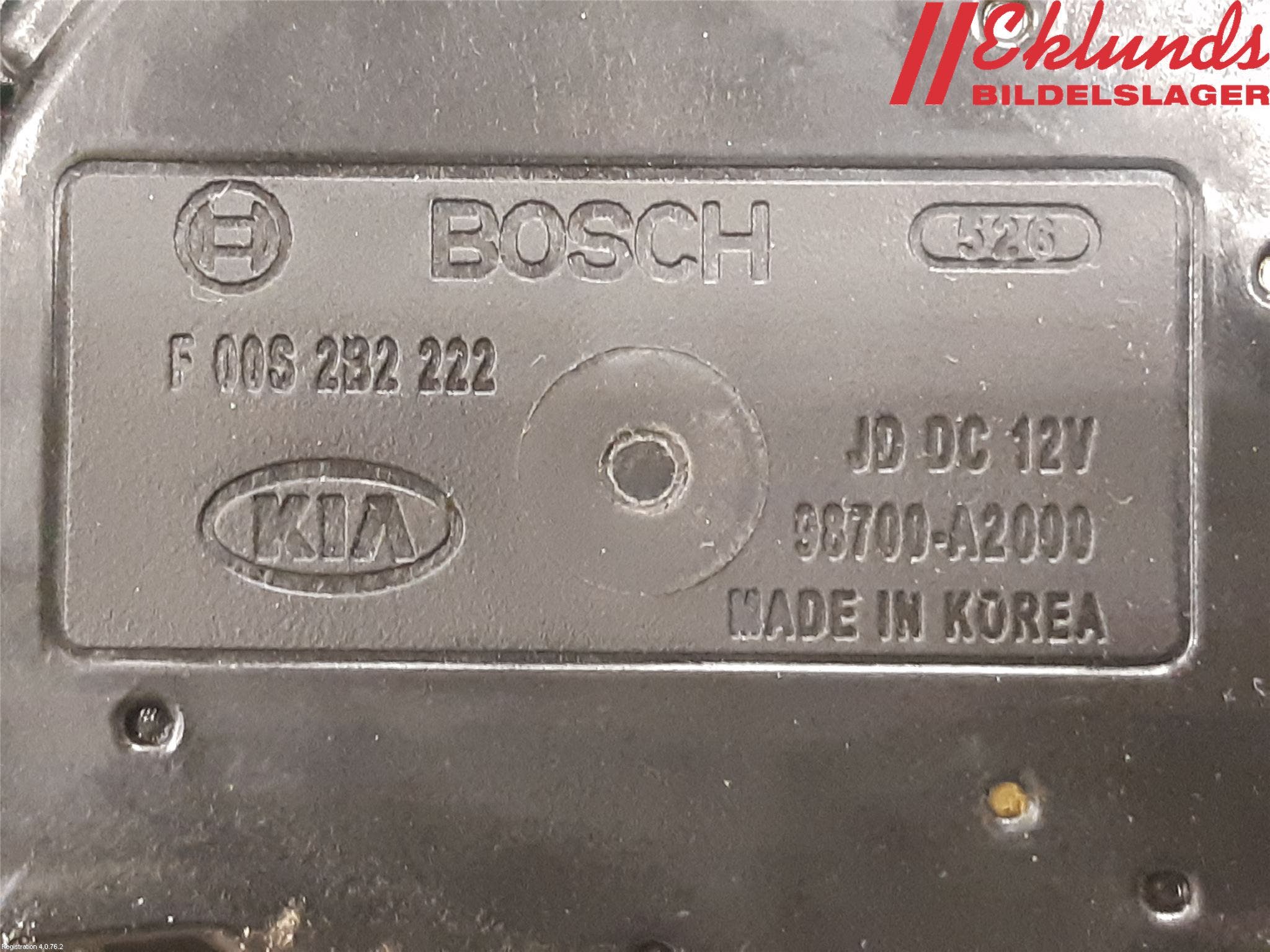 Kia CEED 12-18 Torkarmotor Baklucka