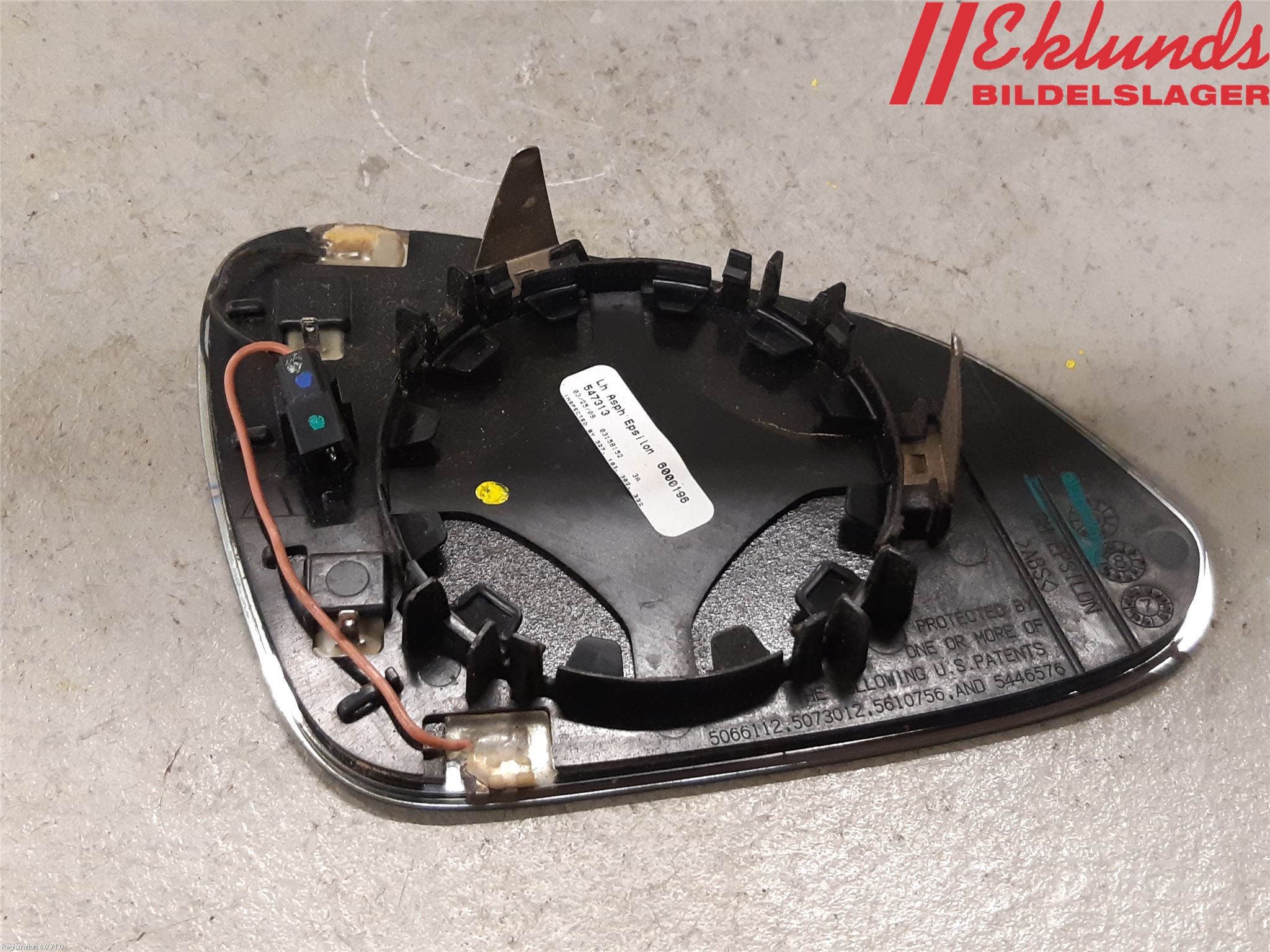 Opel INSIGNIA 09-16 Spegelglas Vä