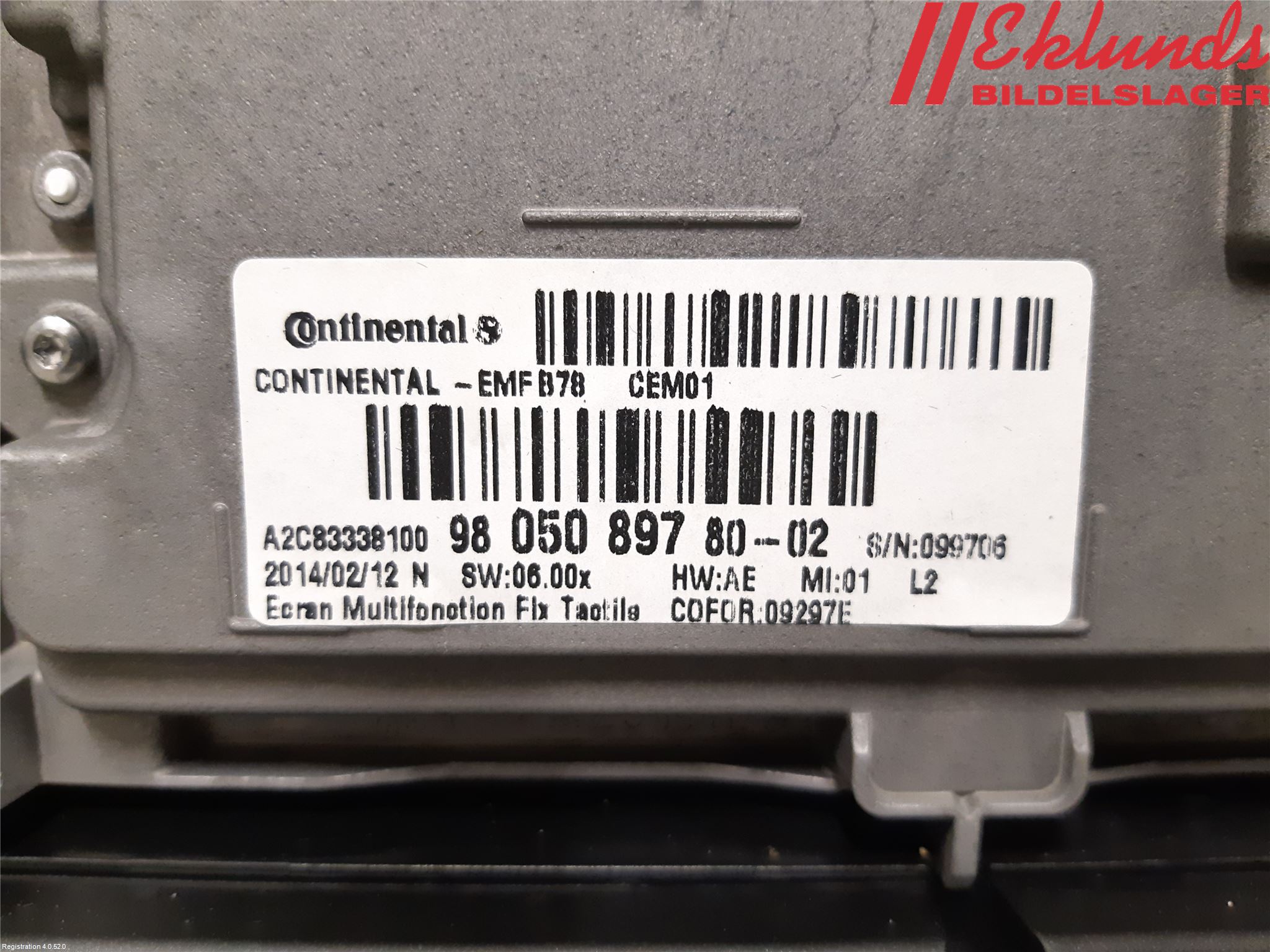 Citroen C4 GRAND PICASSO 14-18 Multifunktionsdisplay