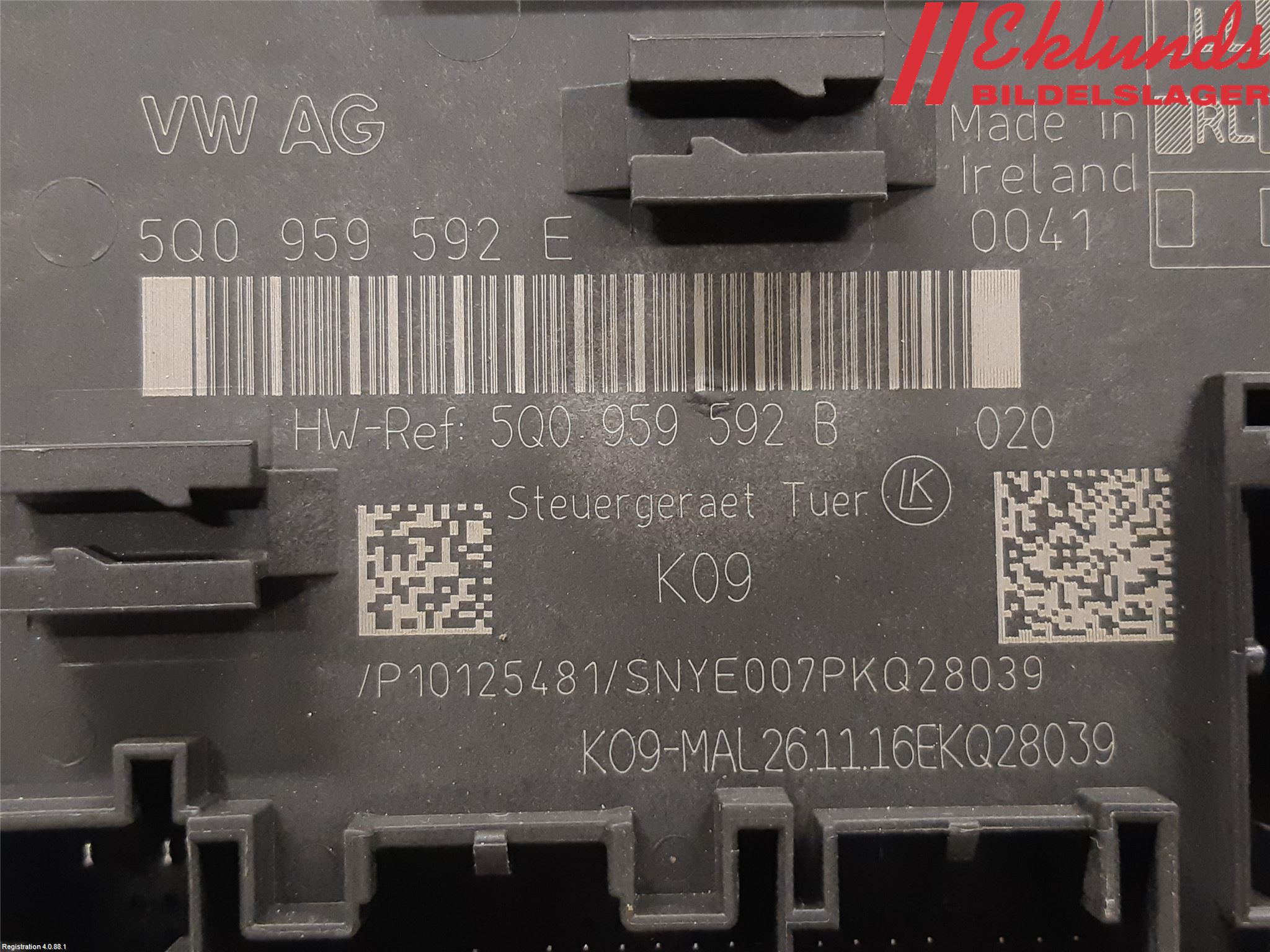 Volkswagen VW PASSAT 15-19 Styrenhet Dörr