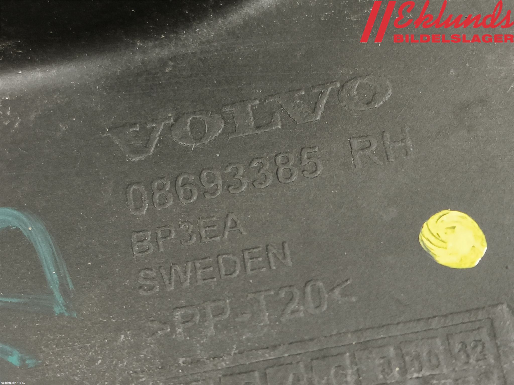Volvo V70 05-08 Stötfångarfäste Bak Hö