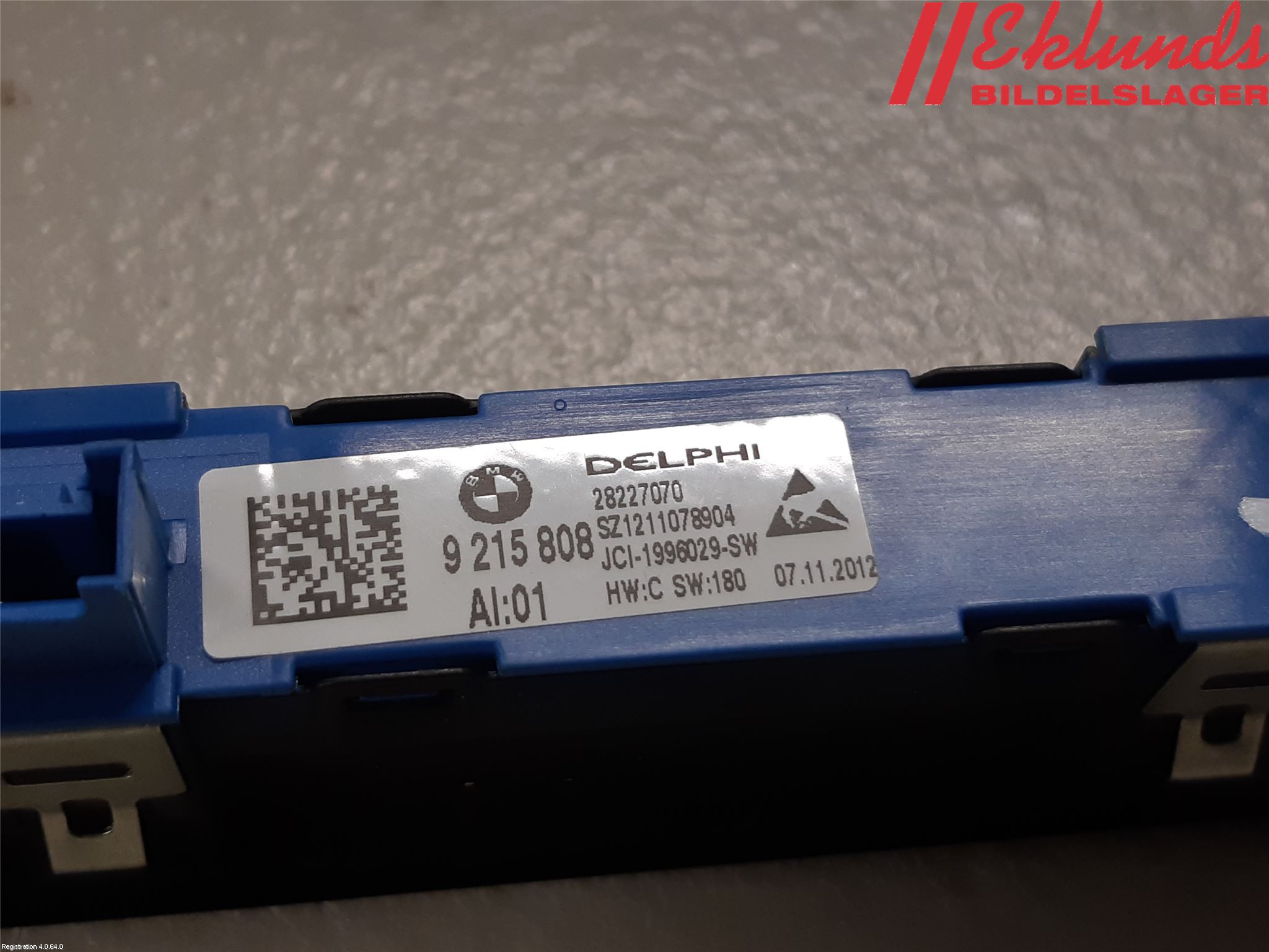 BMW 5 F10/F11/F18 09-17 Strömställare Stolminne