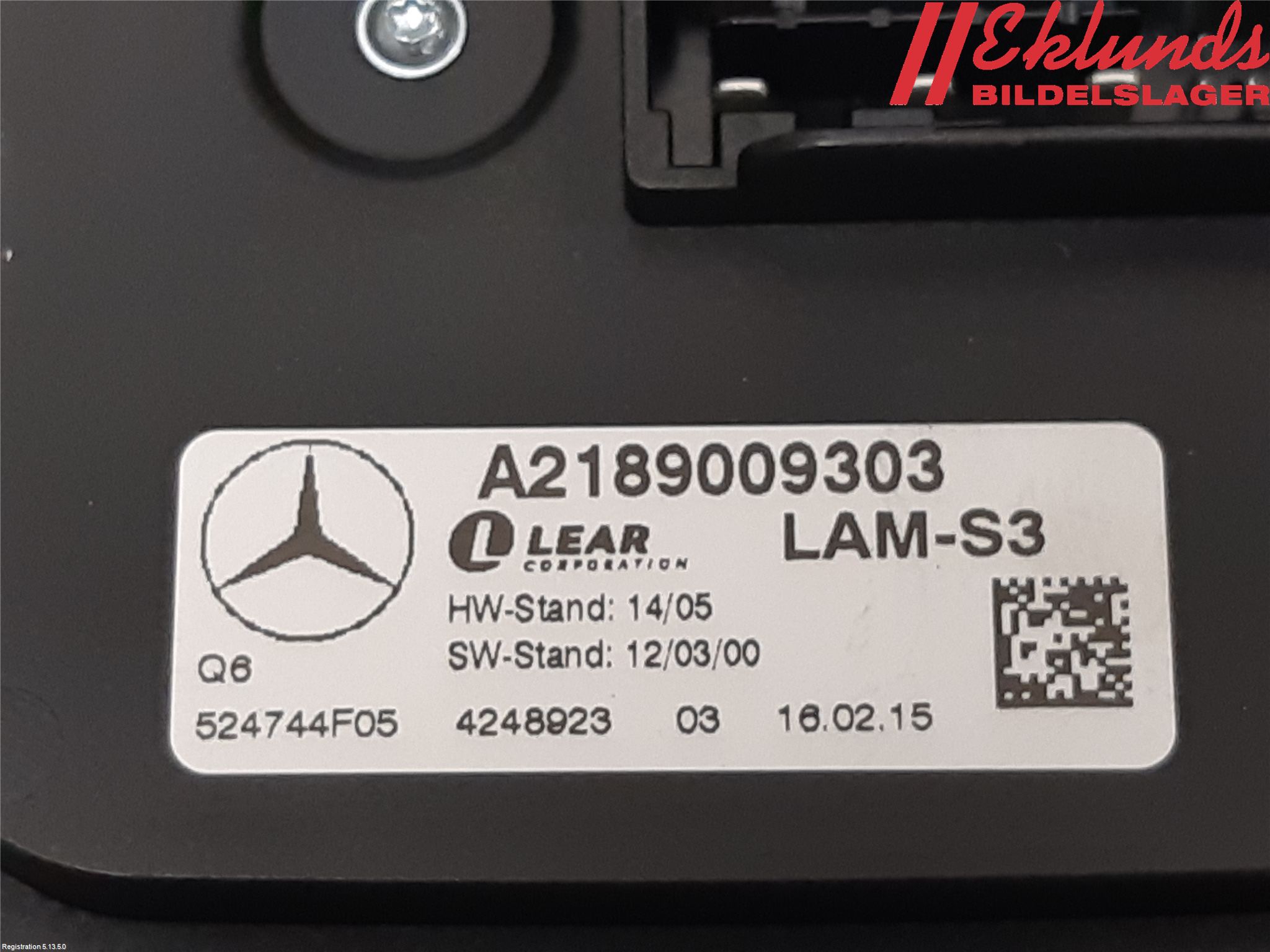 Mercedes-Benz MB A-KLASS (W176) 13-18 Styrenhet Strålkastare