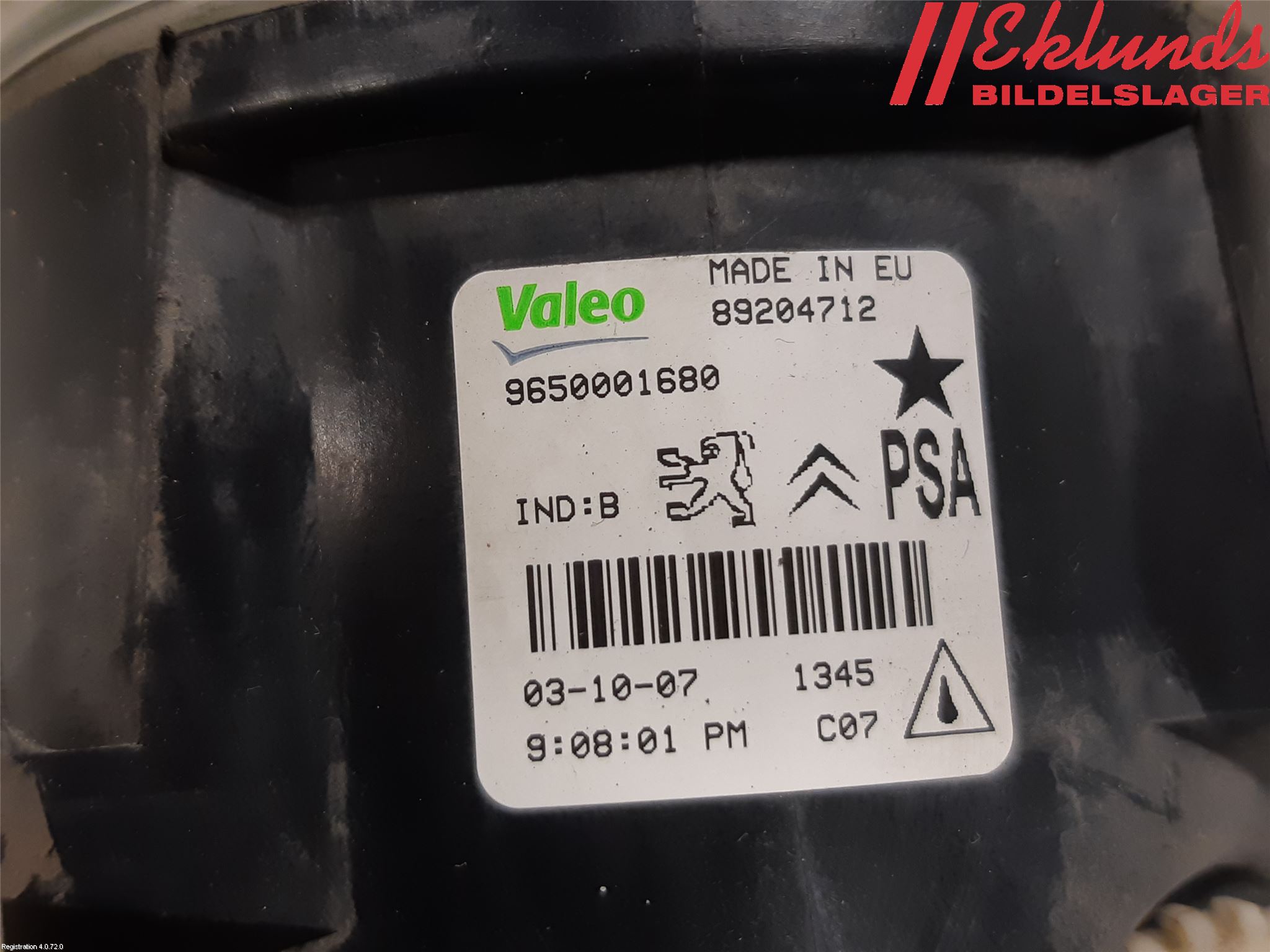 Peugeot 307     05-08 Dimljus-Varselljus Fram