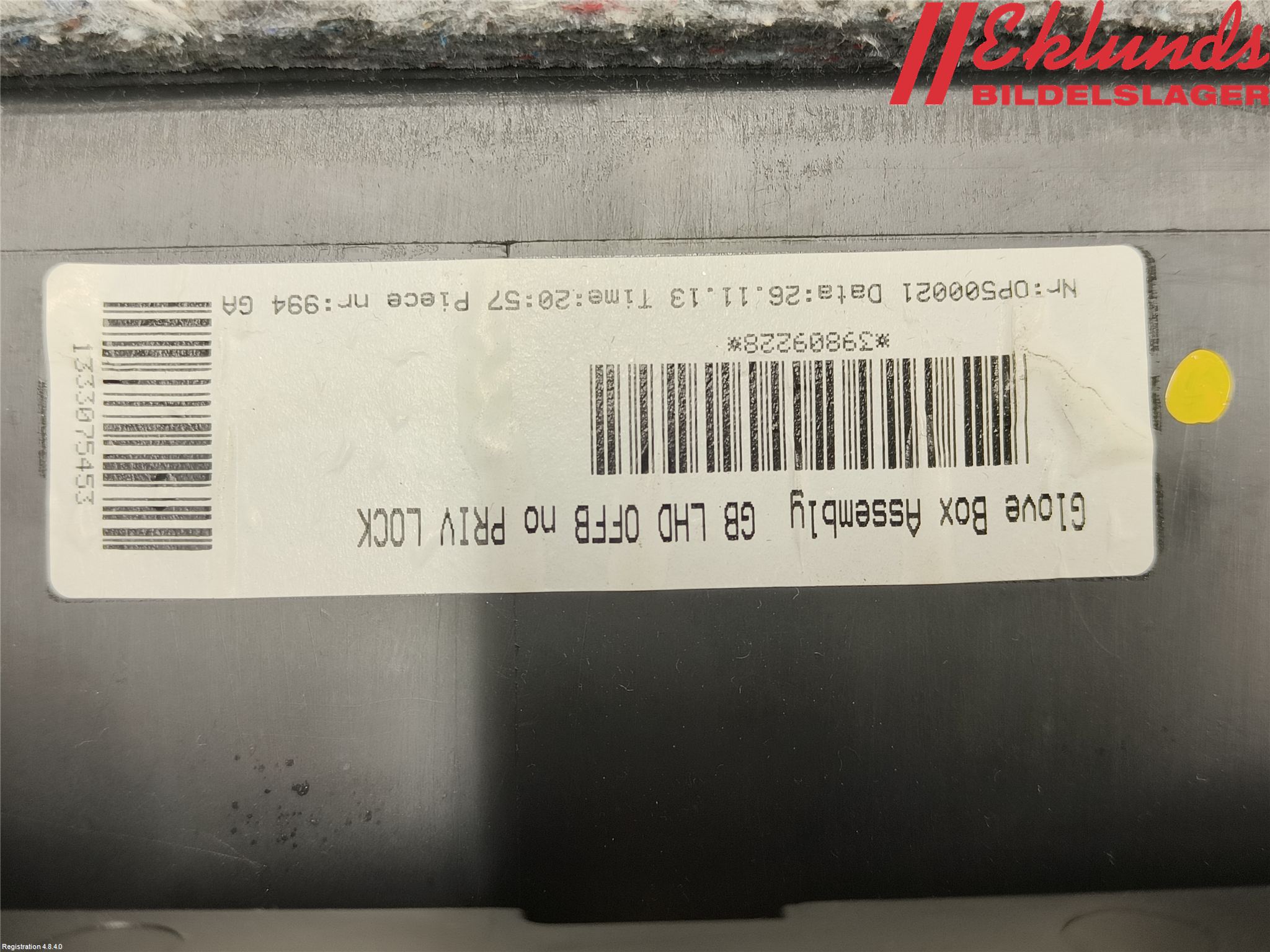 Volvo V60 14-18 Handskfack