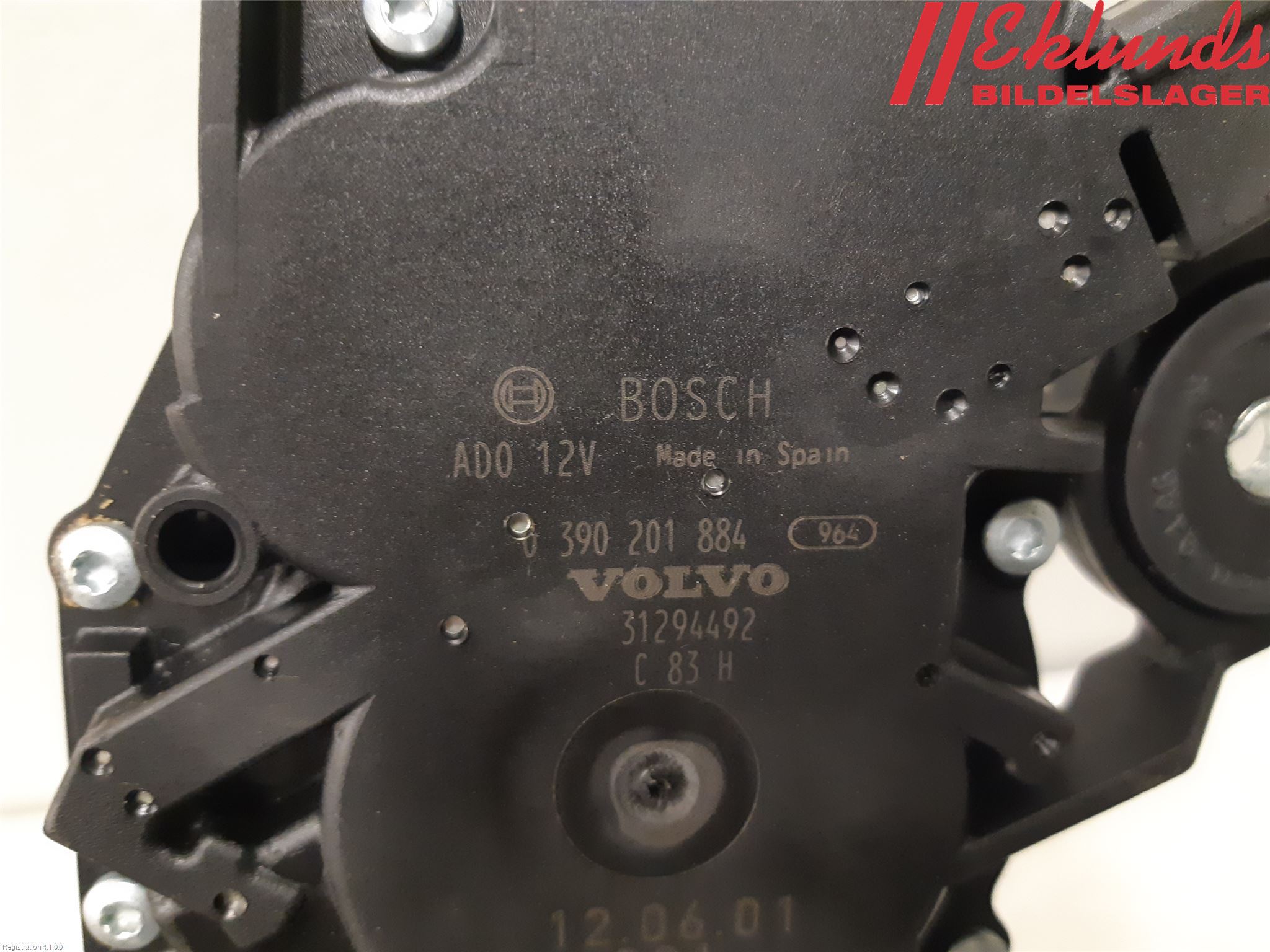 Volvo V60 11-13 Torkarmotor Baklucka