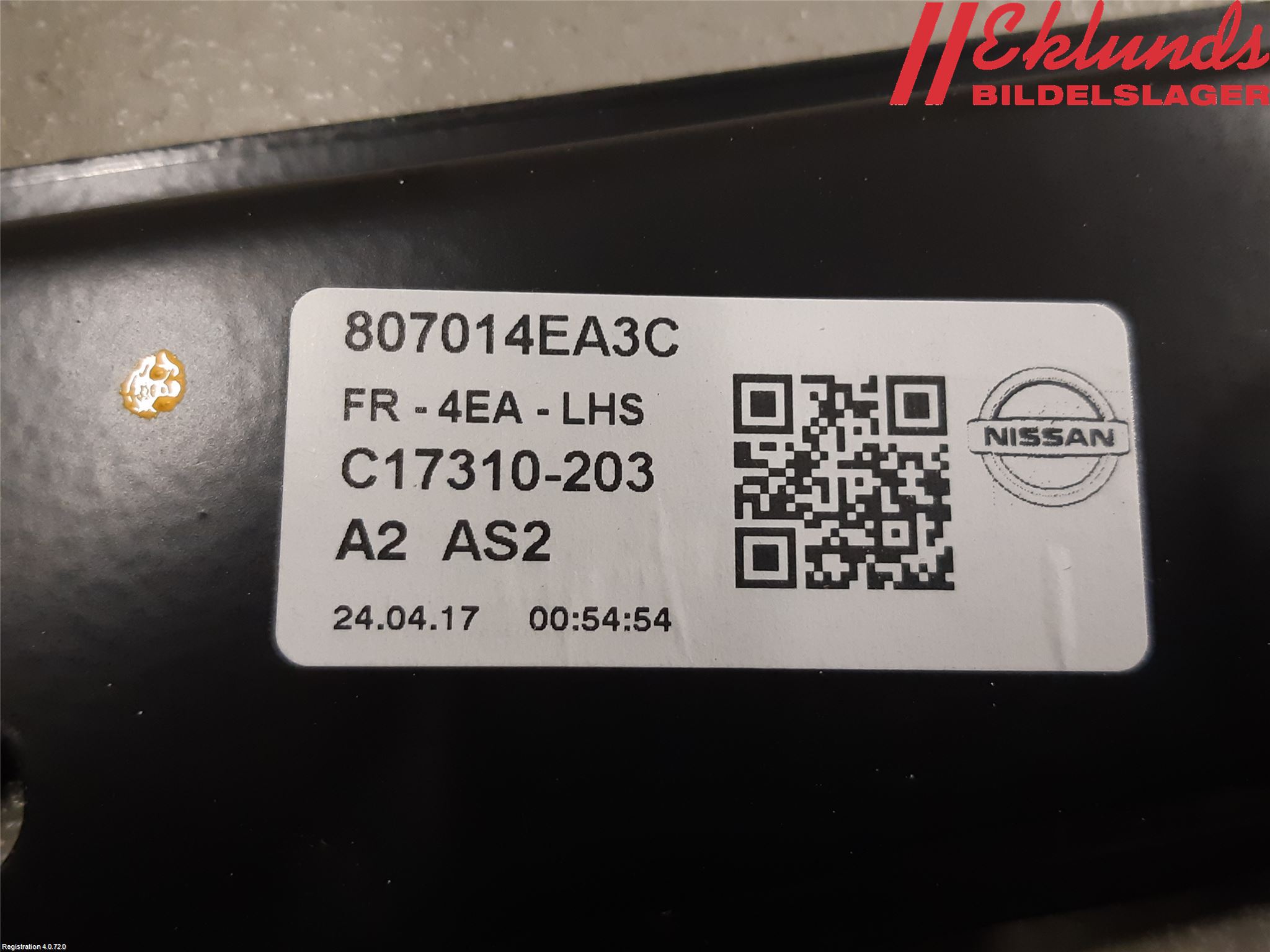 Nissan QASHQAI 14-17 Fönsterhiss El Kompl