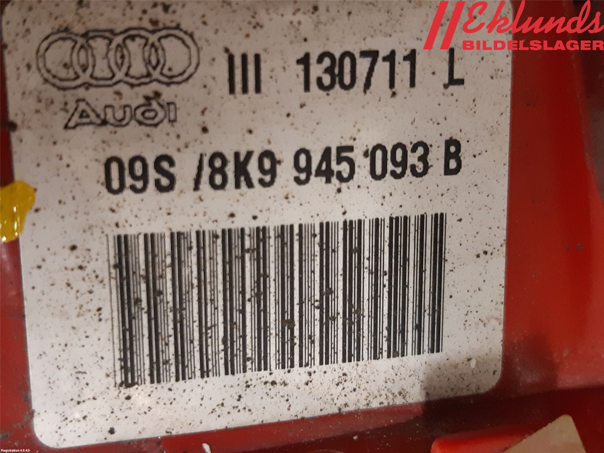 Audi A4 12-15 Bakljus Lucka Vä