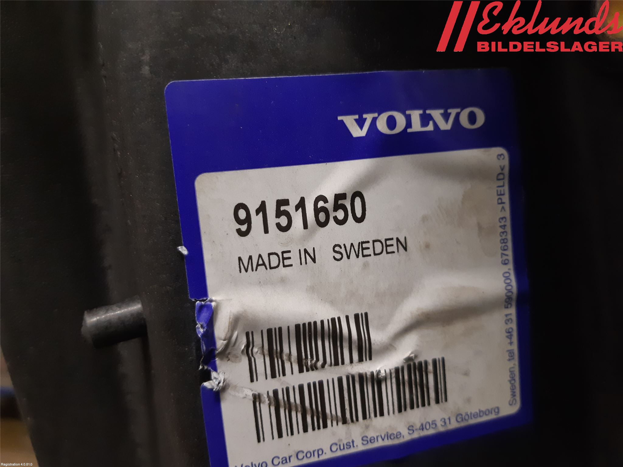 Volvo C70 98-05 Frontplåt