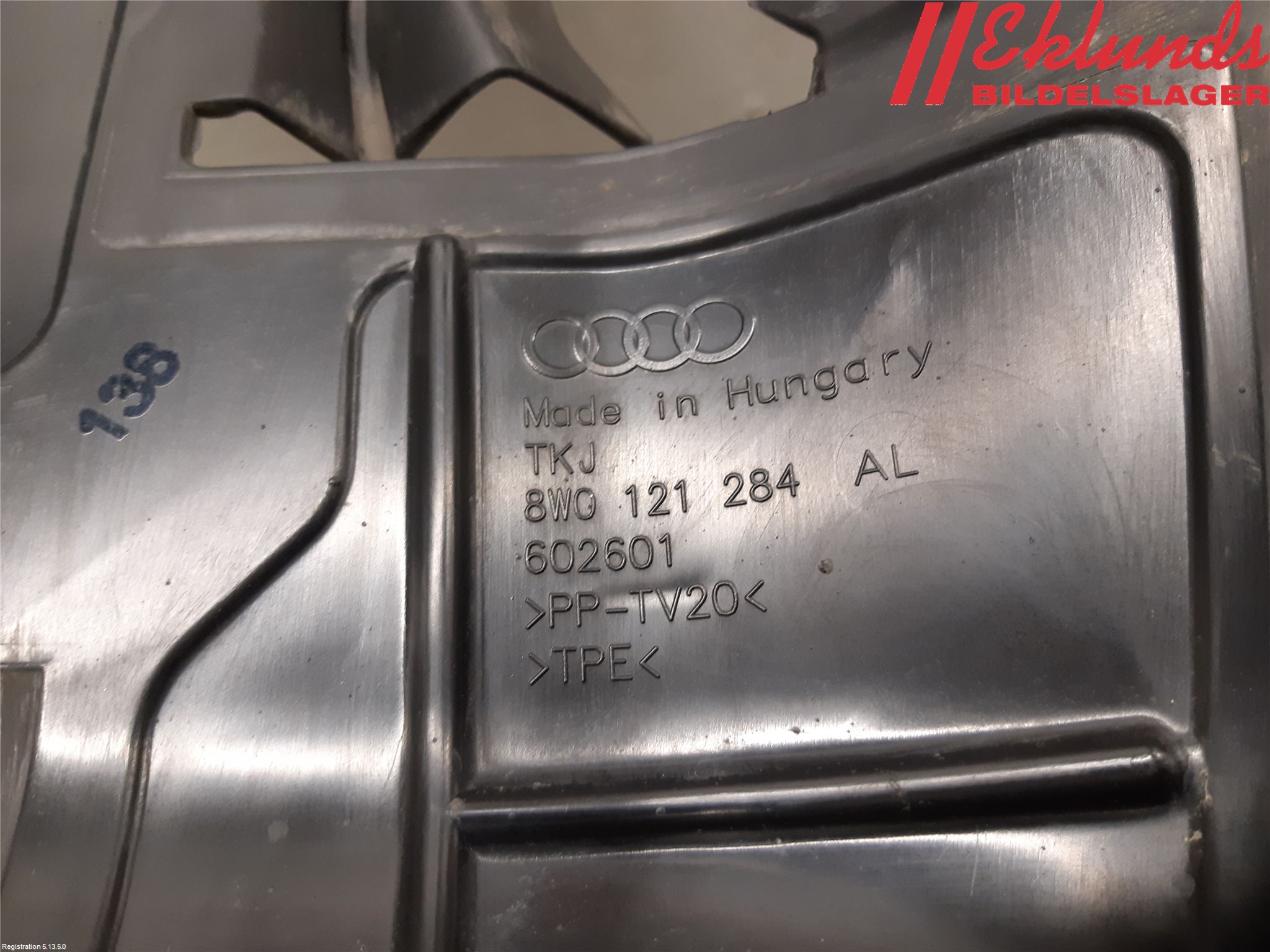 Audi A4/S4 B9 16-19 Deflektor Plåt-Plast Kylning
