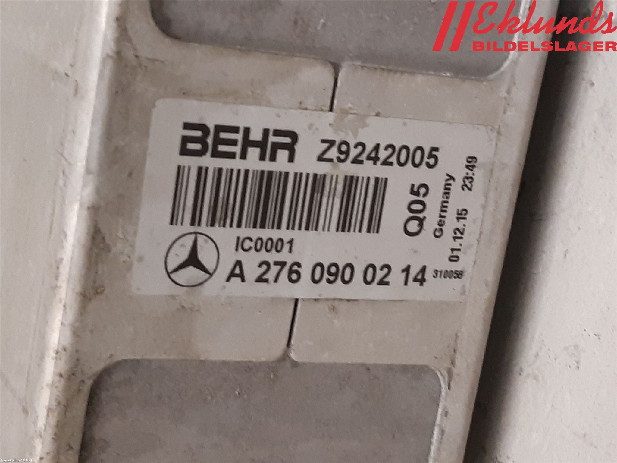 Mercedes-Benz MB C-KLASS (W205) 14-21 Laddluft-Intercooler Kyl