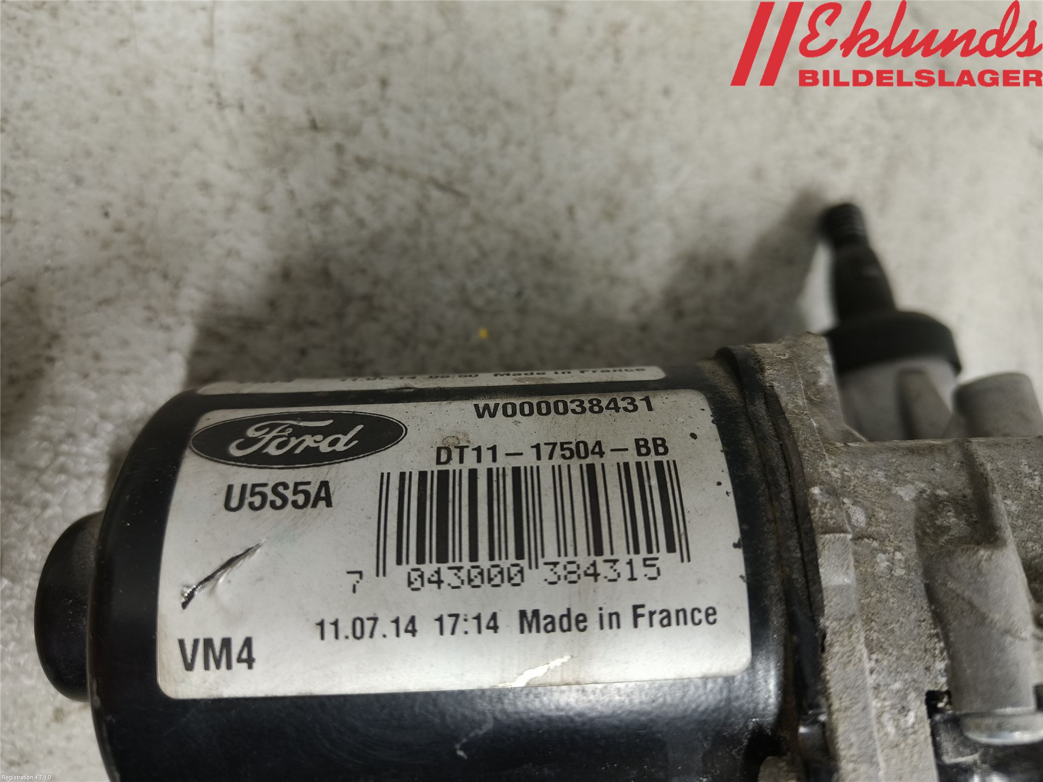 Ford TRANSIT/TOURNEO CONNECT 13-22 Torkarmotor Vindruta