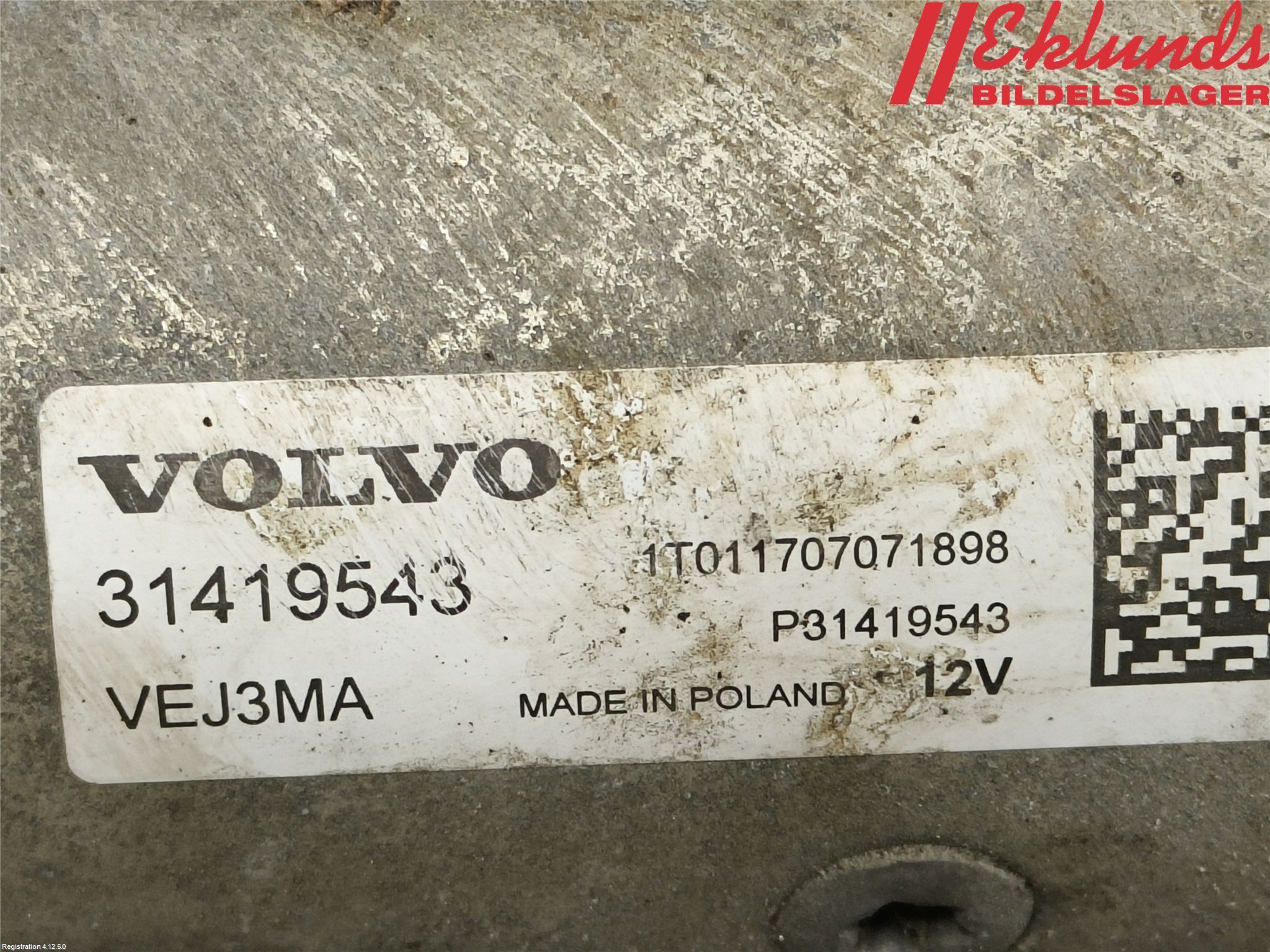 Volvo V40 12-19 Startmotor Diesel