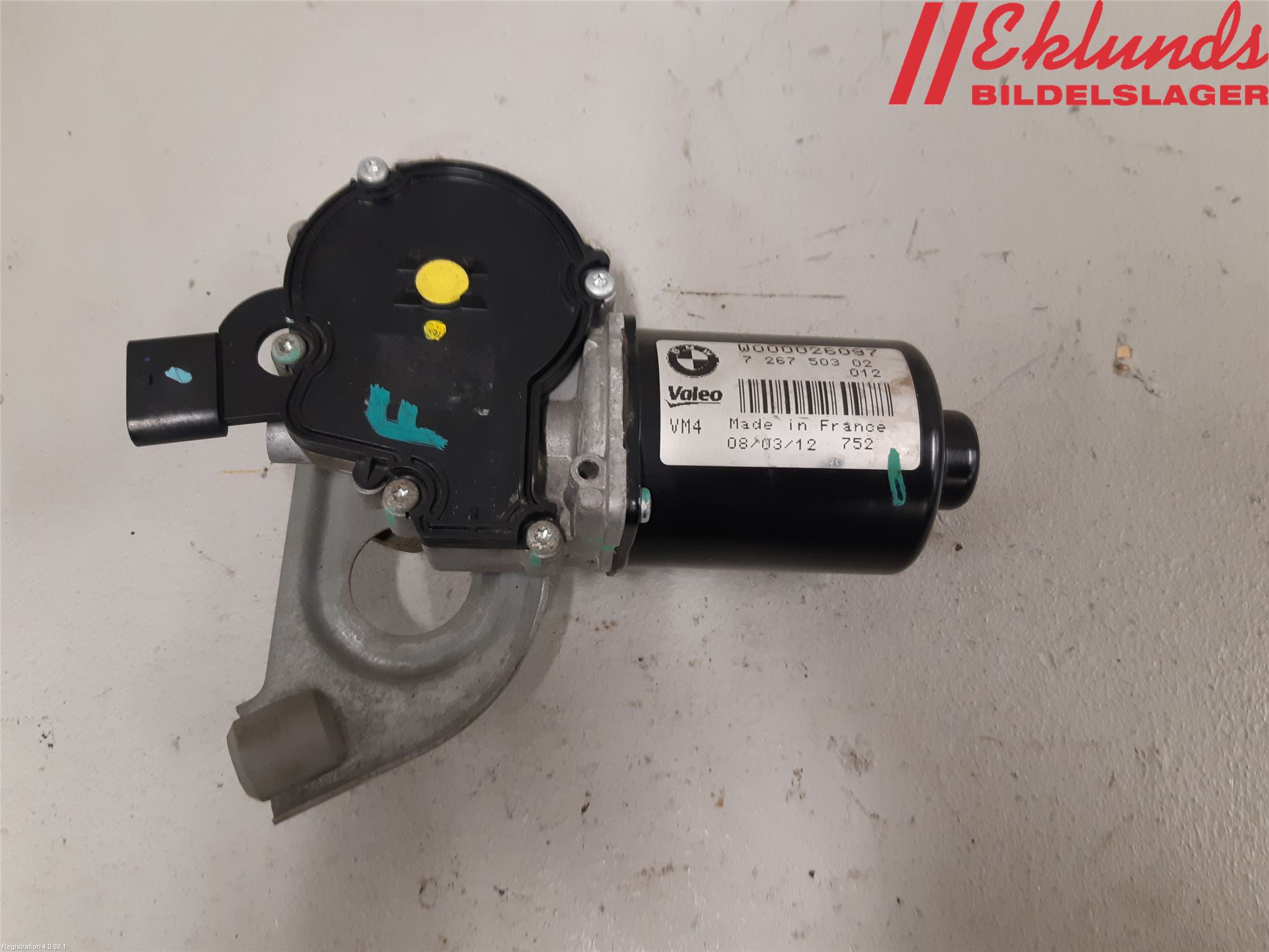 BMW 3 F30/F31/F80 12-19 Torkarmotor Vindruta