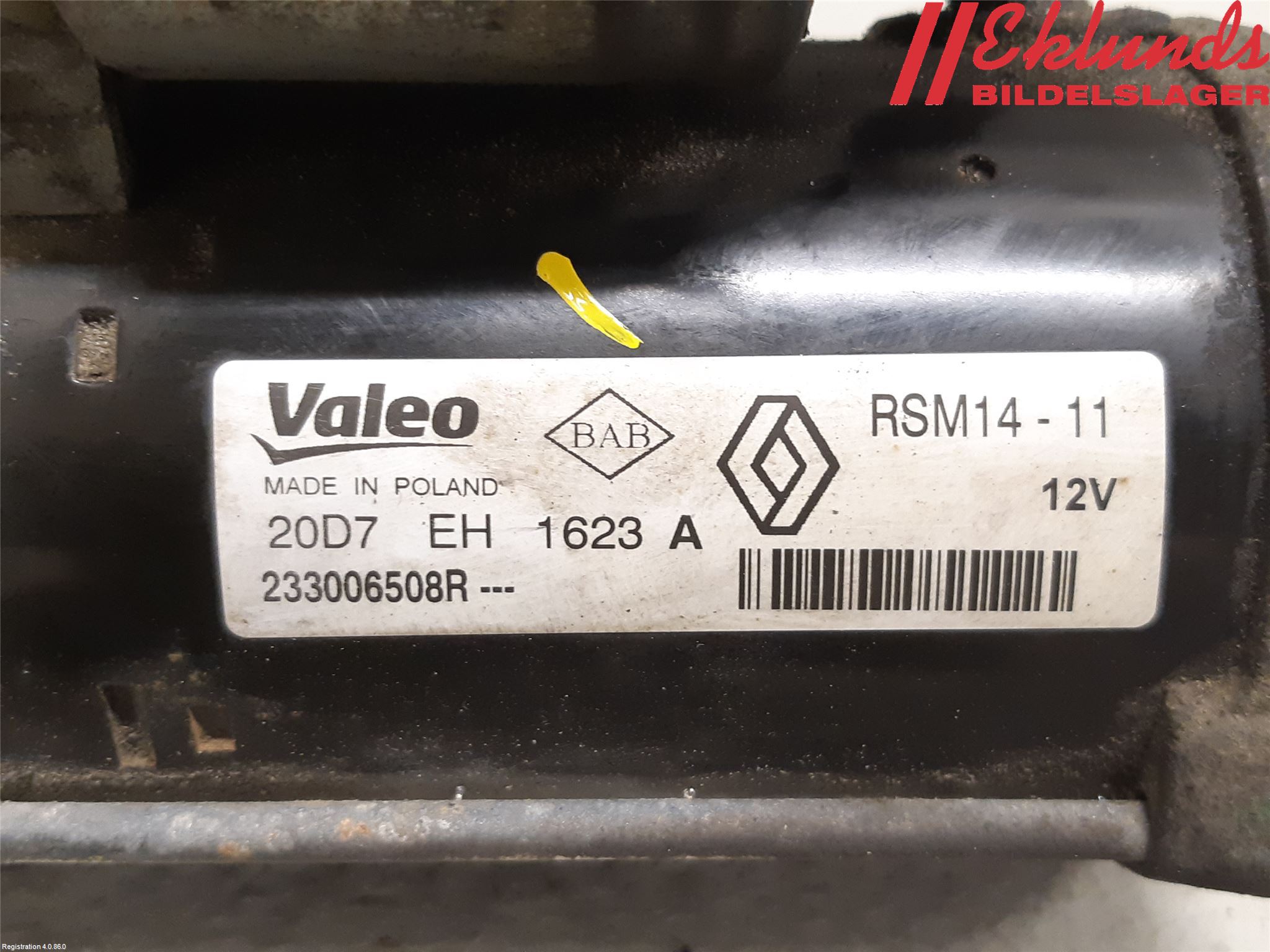 Dacia DOKKER 13- Startmotor Diesel