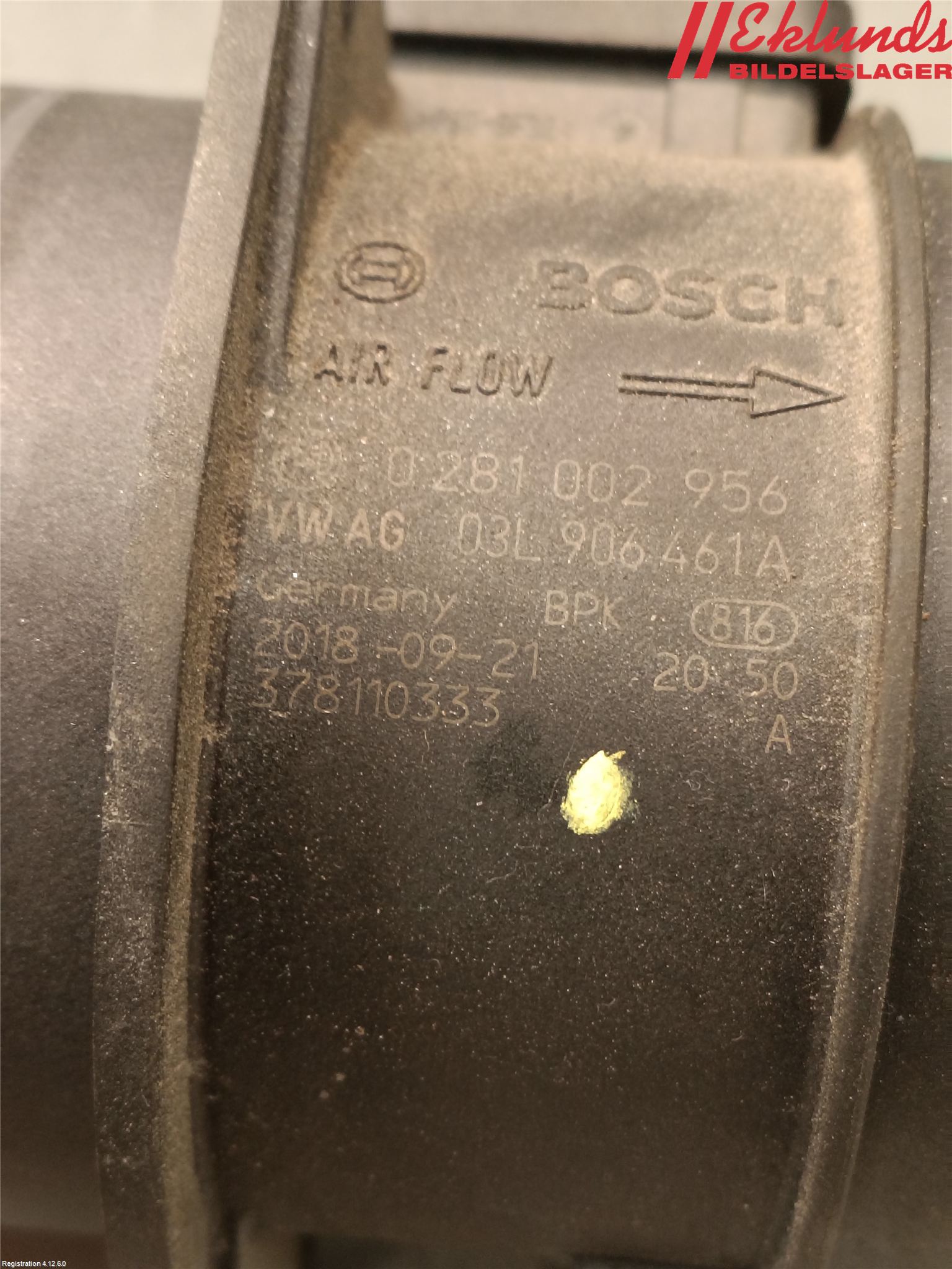 Volkswagen VW PASSAT 15-19 Injluftmassamätare